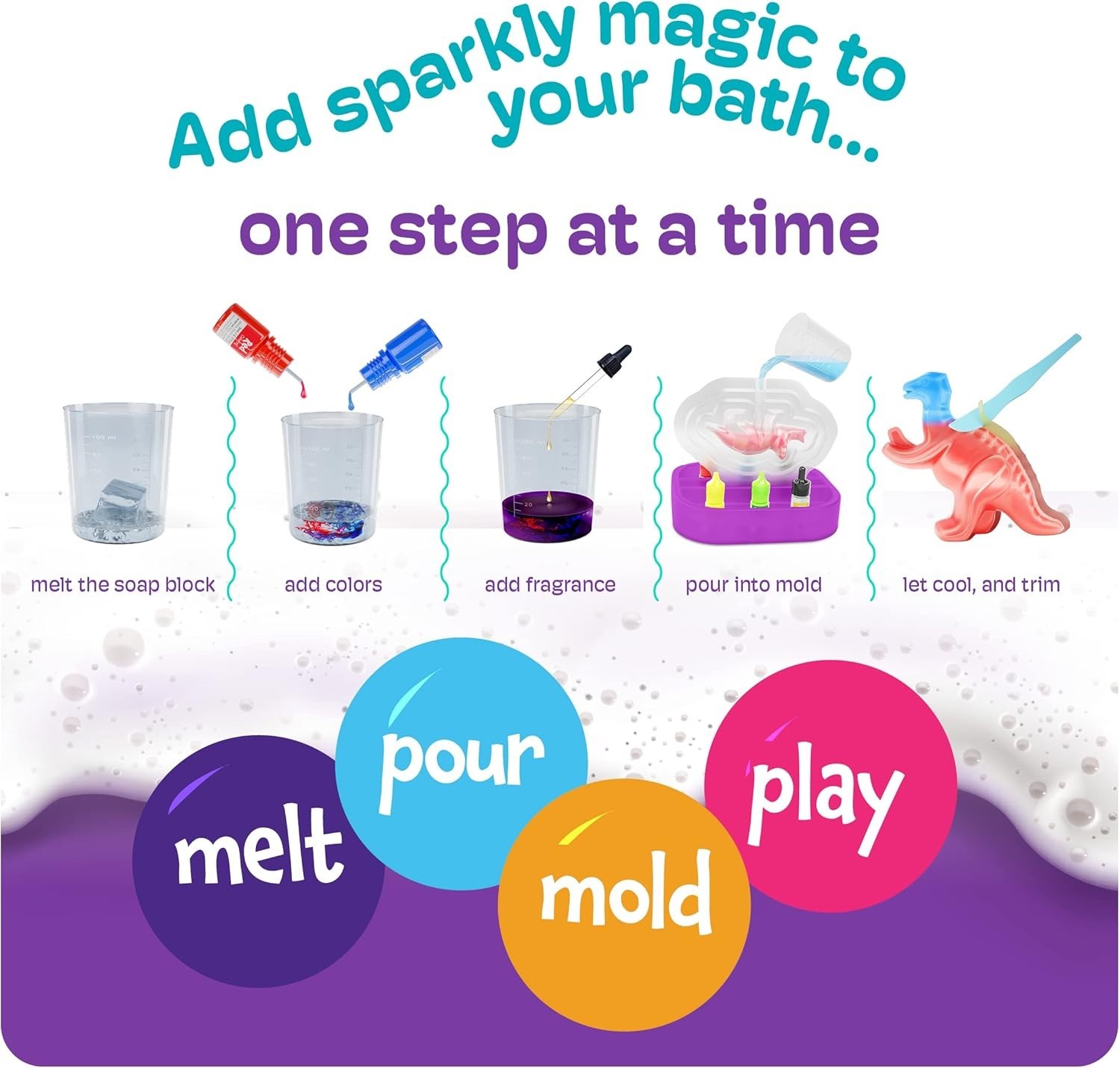Dino Soap Making Kit for Kids, Dinosaur Science Toys Kits, Gifts for Kid All …