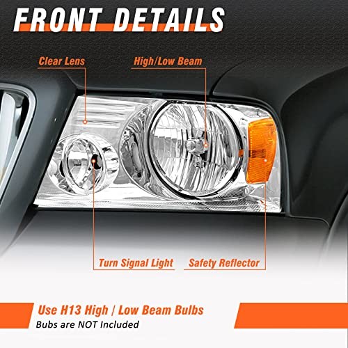 2004-2008 F150 Headlights Assembly for 2004 2005 2006 2007 2008 Ford F150 /