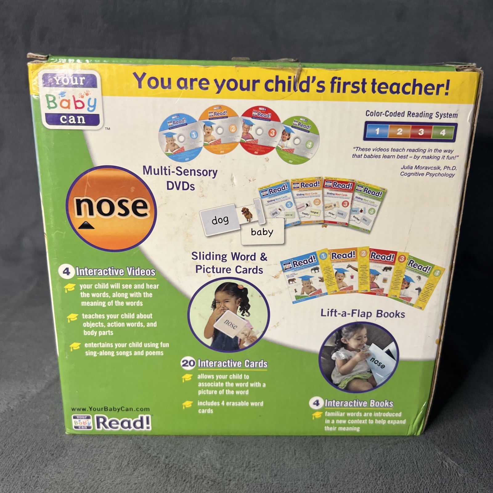 Your Baby Can Read Early Language Development System DVD Books Cards Complete