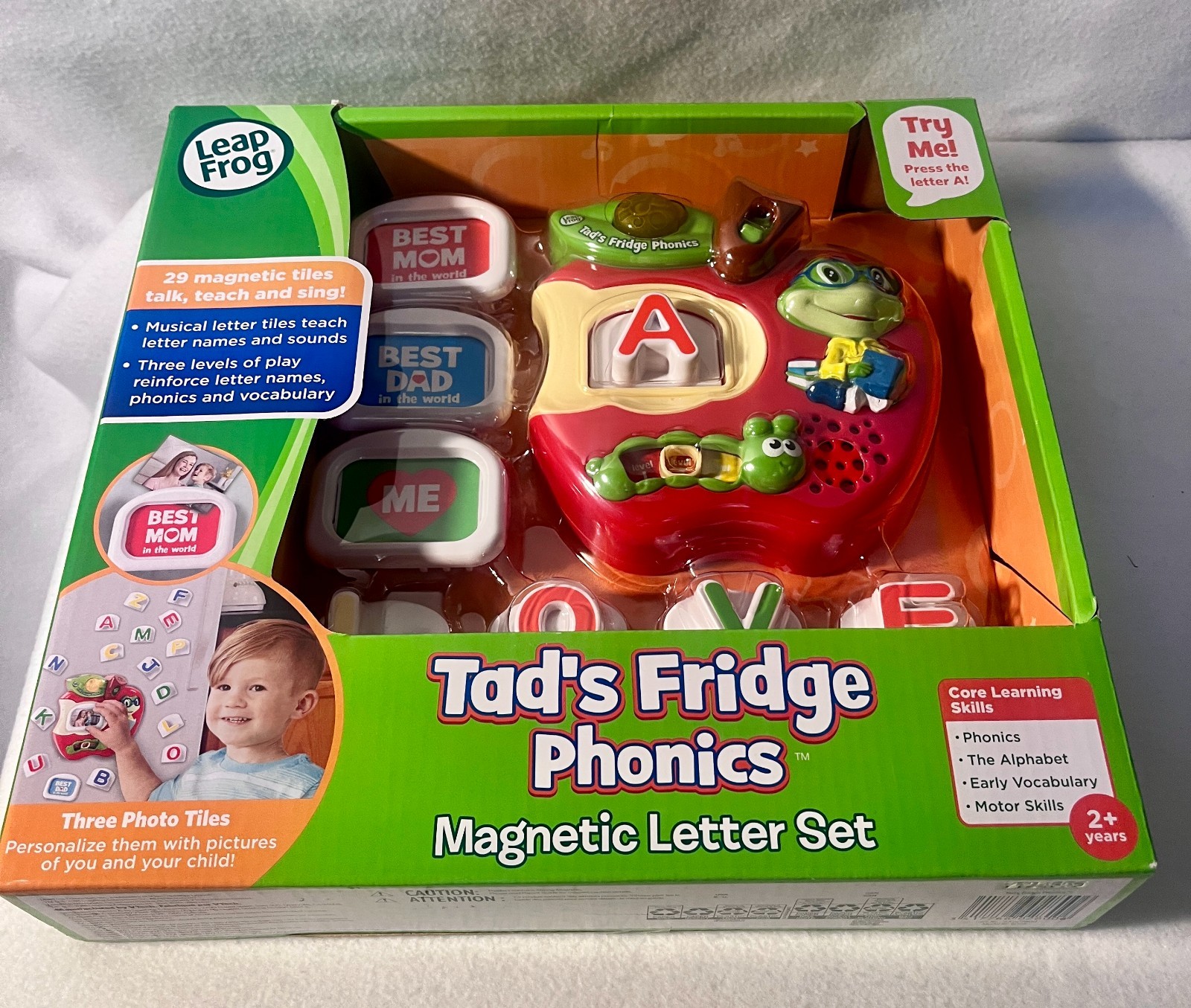 LEAP FROG TAD’S FRIDGE PHONICS MAGNETIC LETTER SET TILES TALK & SING NIB