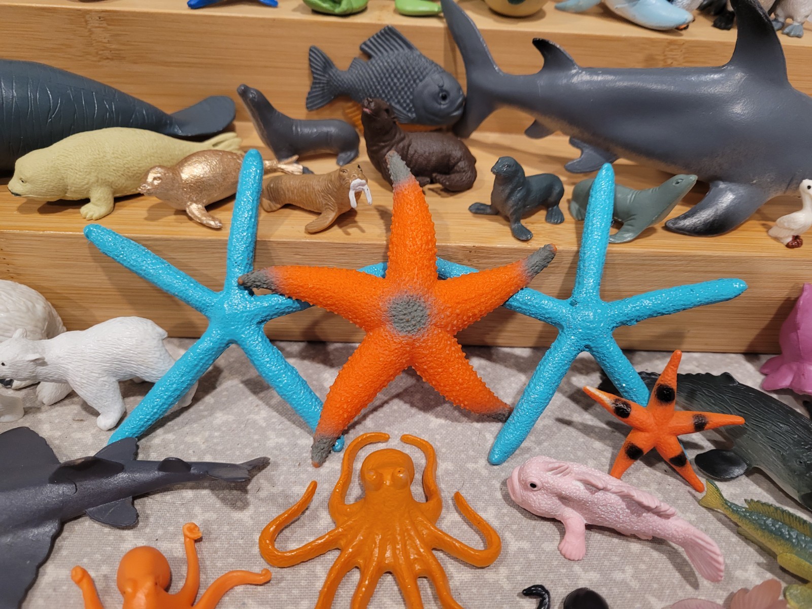 Dolphin Seal Fish Octopus Penguin Shark Marine Ocean Animal Figure Lot 50+ Pcs
