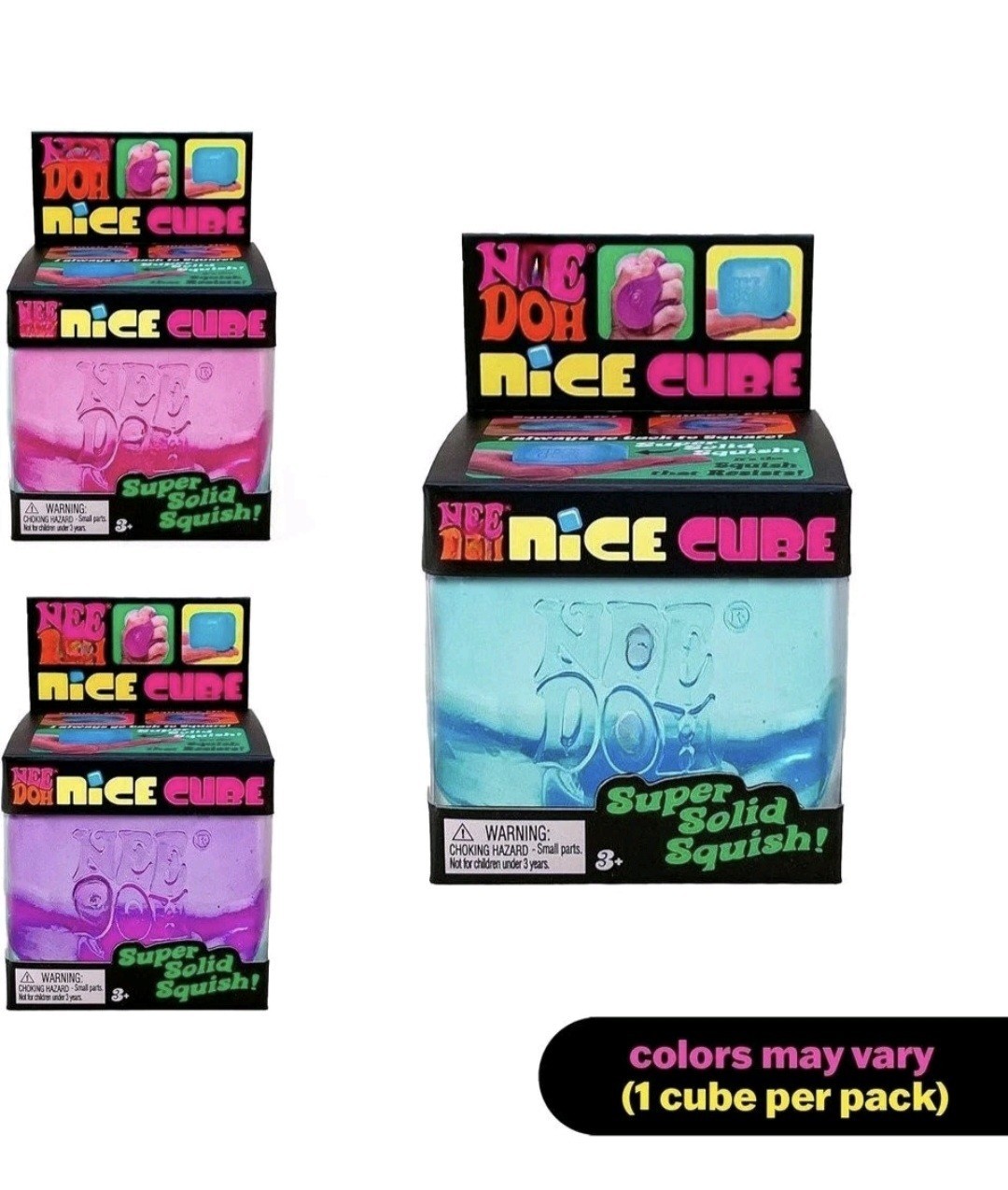 Needoh Nice Cube 2 Pack Purple And Blue New In Package