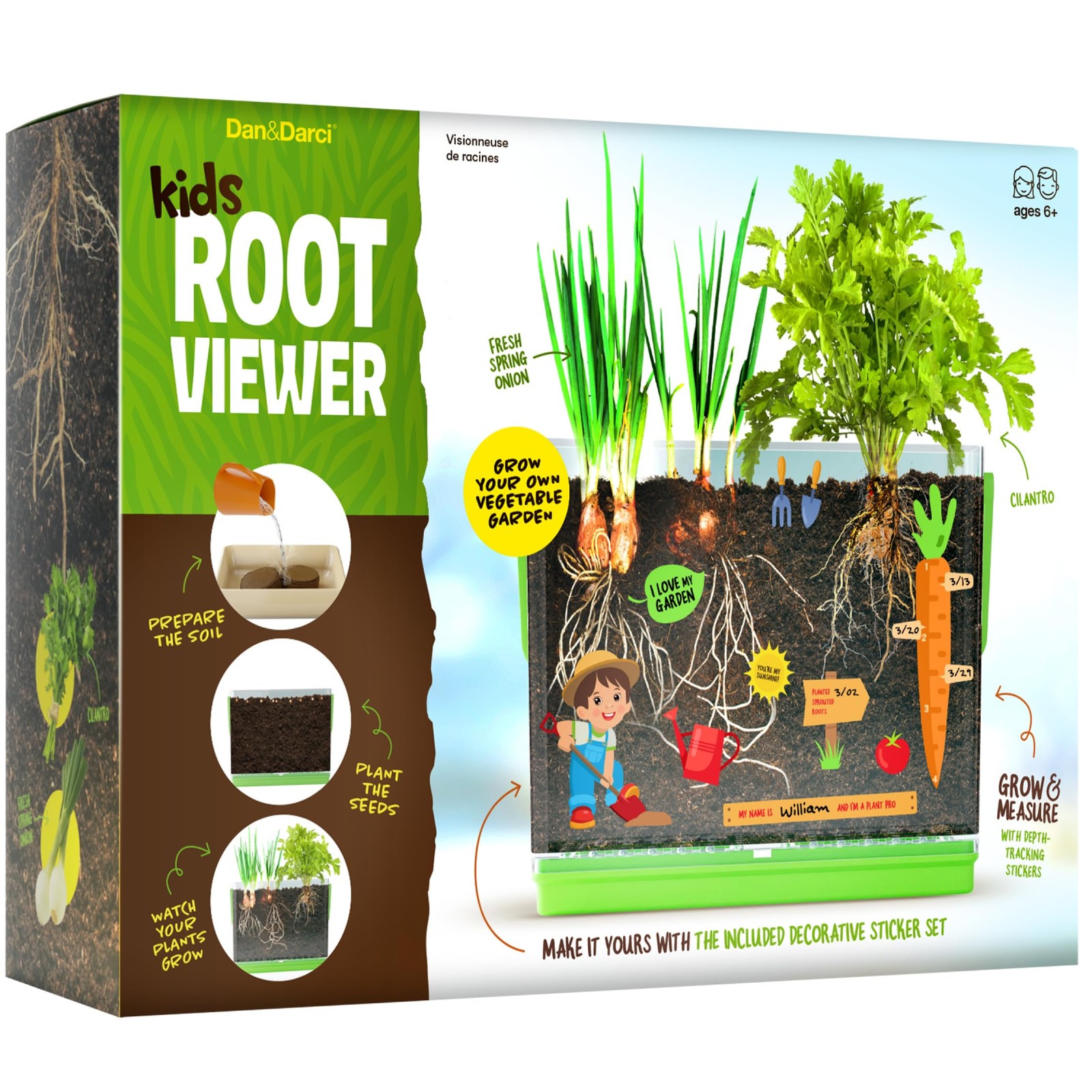 Dan&Darci Root Viewer Kit for Kids – Grow 7.5 x 2 x 5.5 inches, Multicolred