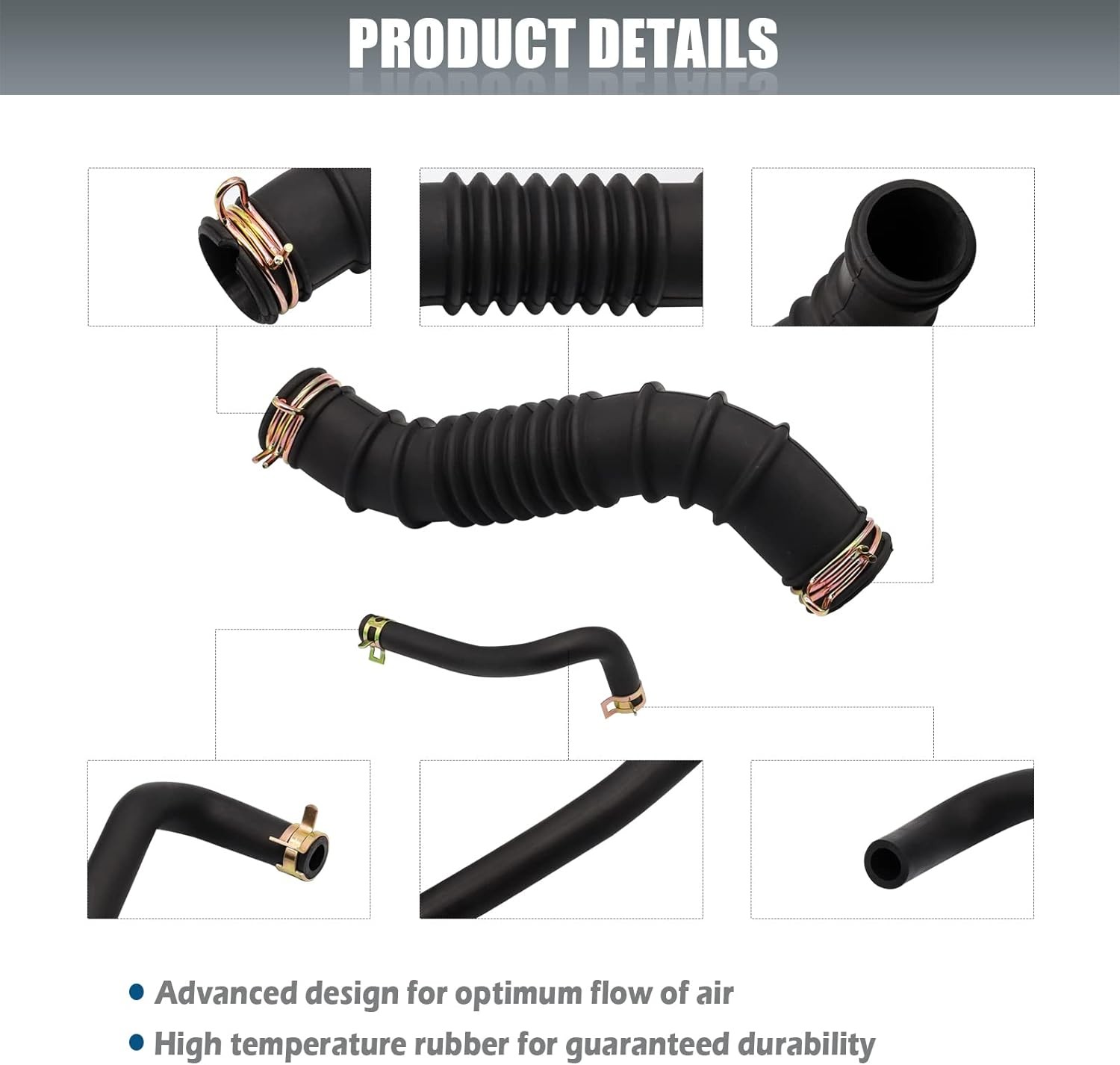 Club Car DS Gas Air Intake Hose and Crankcase Vent Tube regular, 1998