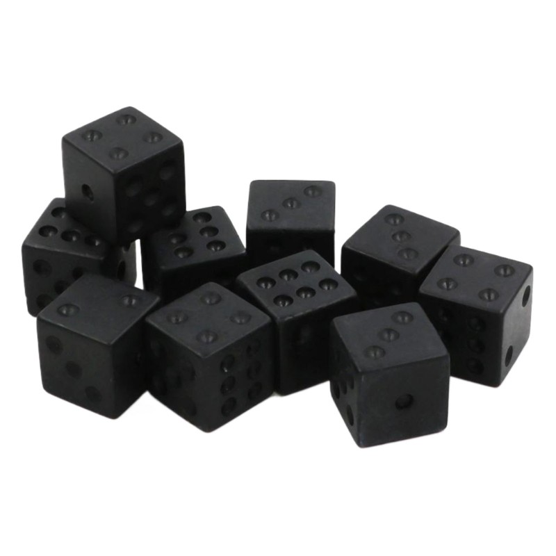 10 Pack Math Teaching Toy Dices Small Colorful Acrylic 6 Sided Dices Cubes Set