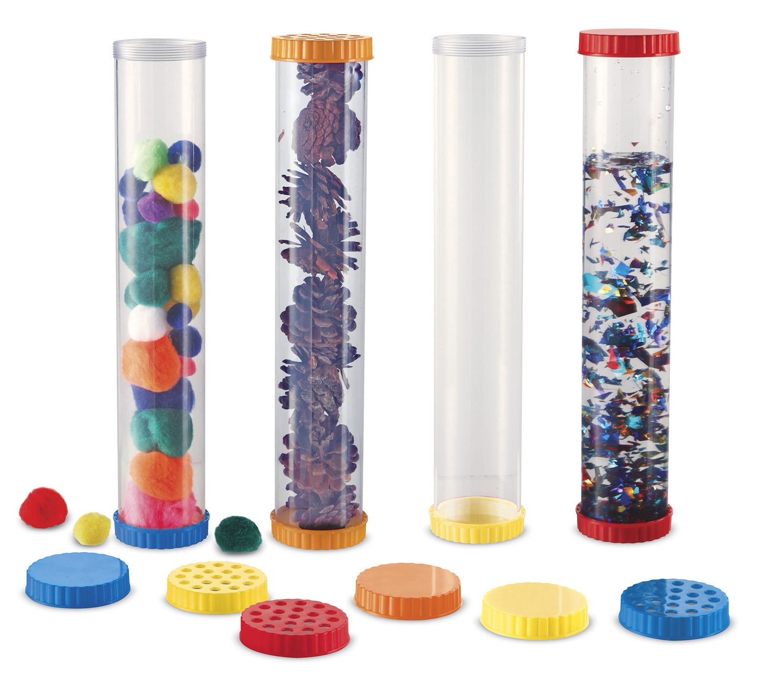 Science Fundamentals Kit 12 Inch Clear Sensory Tubes for Kids Age 2 and Up