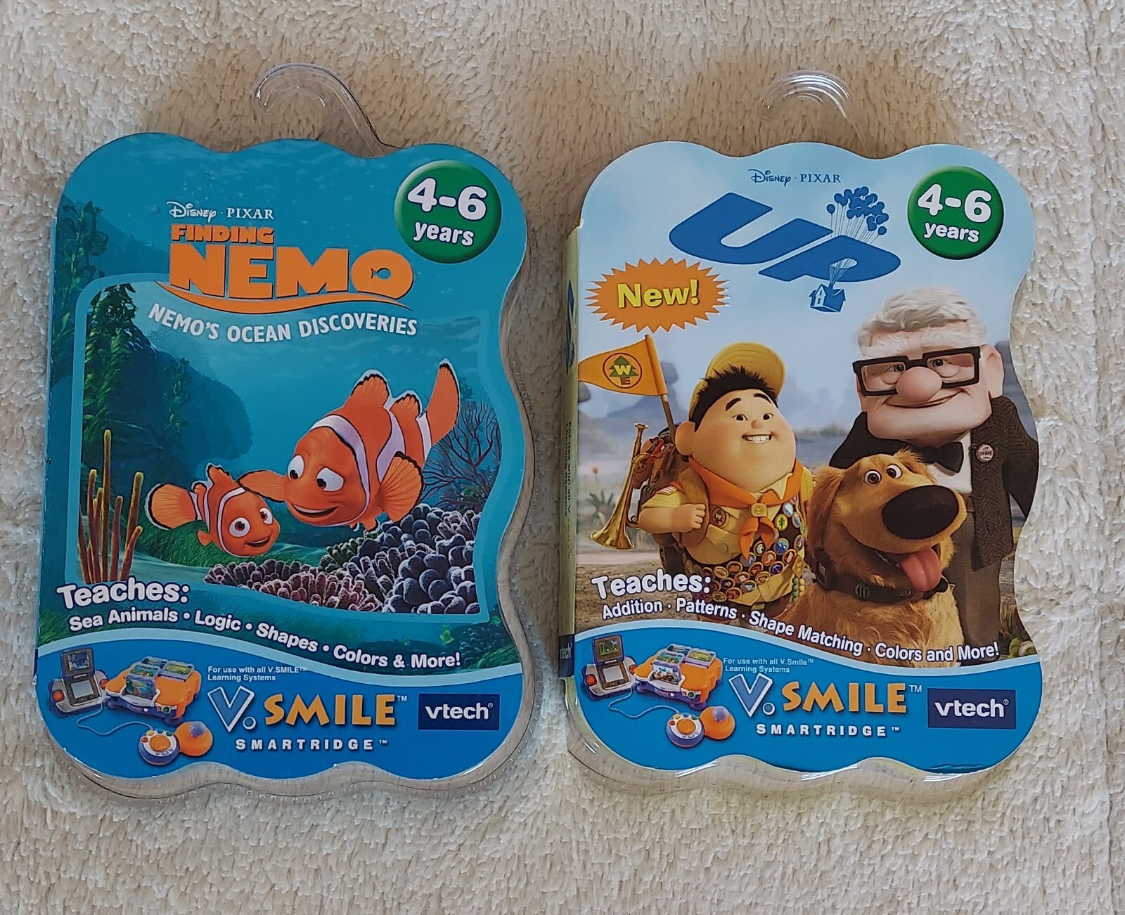 *New* Vtech V. Smile Smartridge Disney Pixar “Finding Nemo” and “Up” 4-6 Years