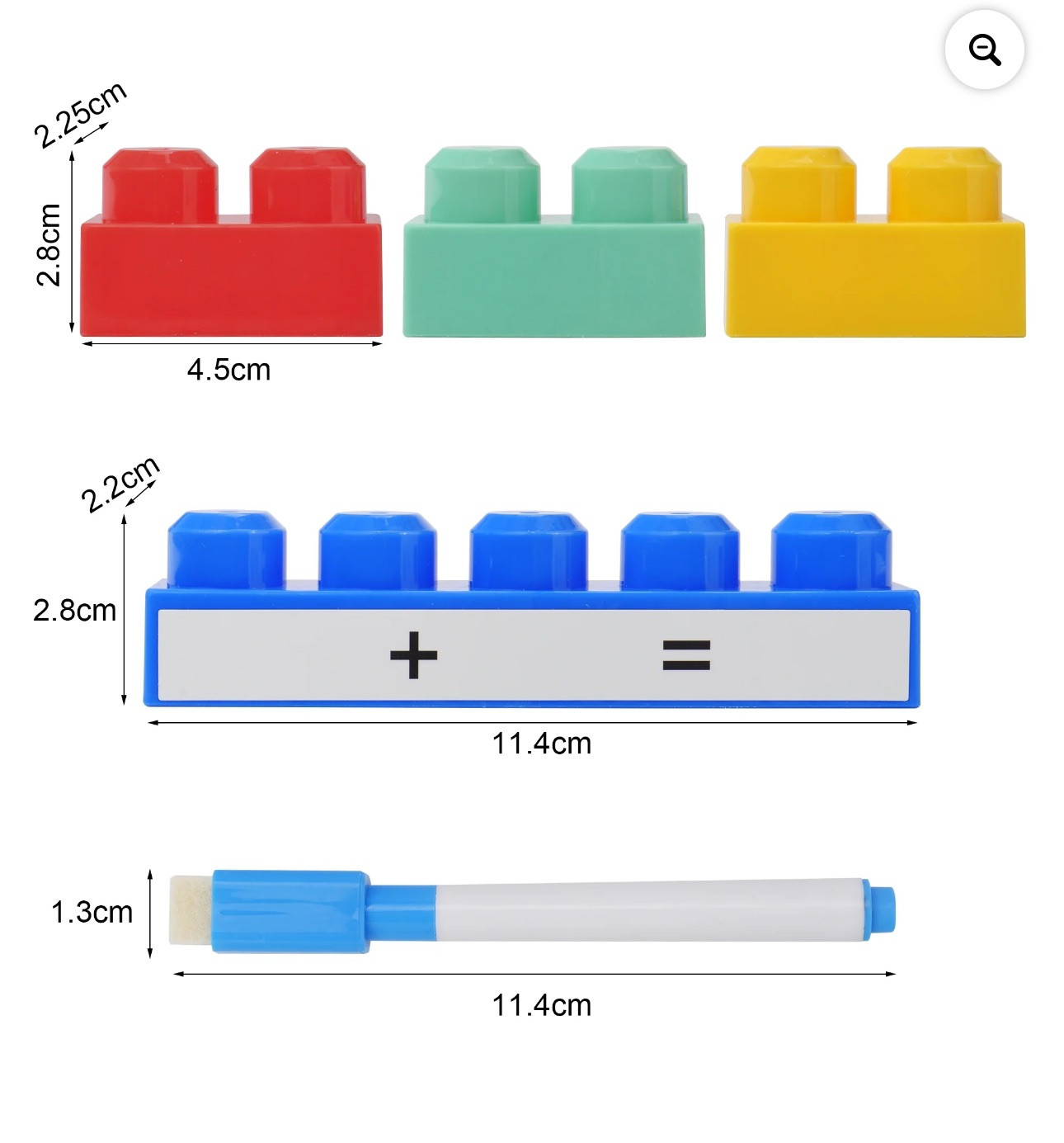NEW Building Block Dry Erase Addition & Subtraction Game