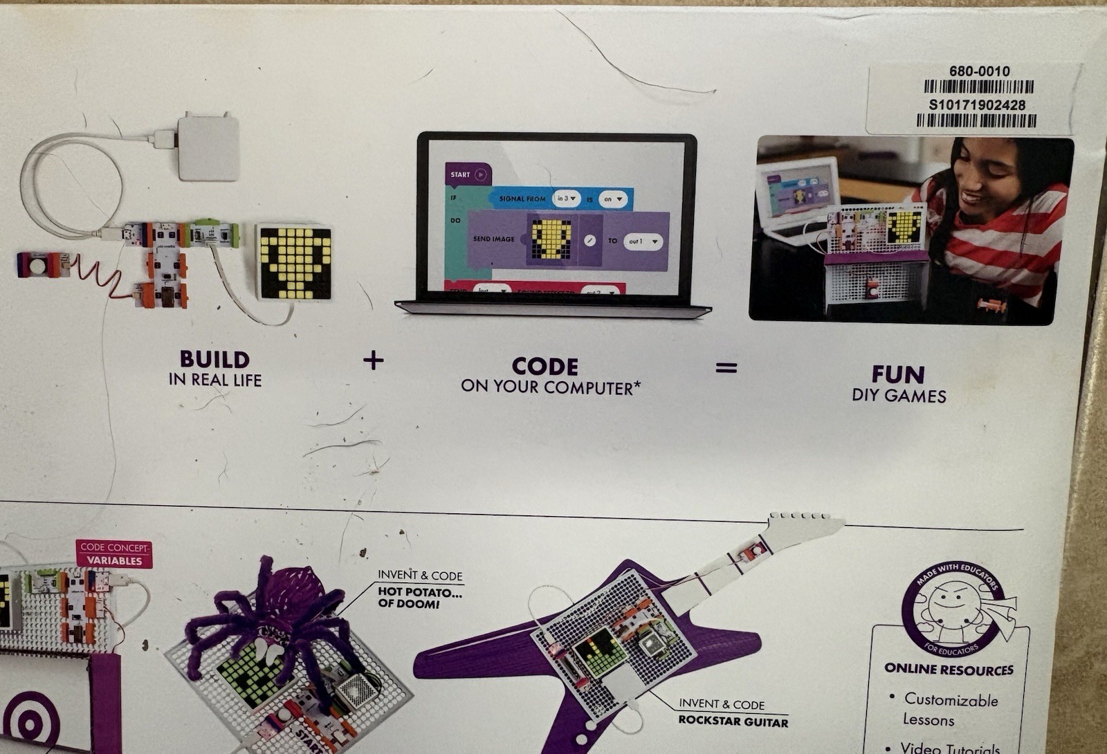LittleBits Education Code Kit (New) Build games learn code 1-3 students Grade 3+