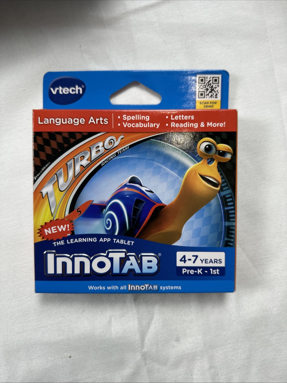 Vtech Innotab “TURBO” Cartridge Game 4-7 Years – Brand New