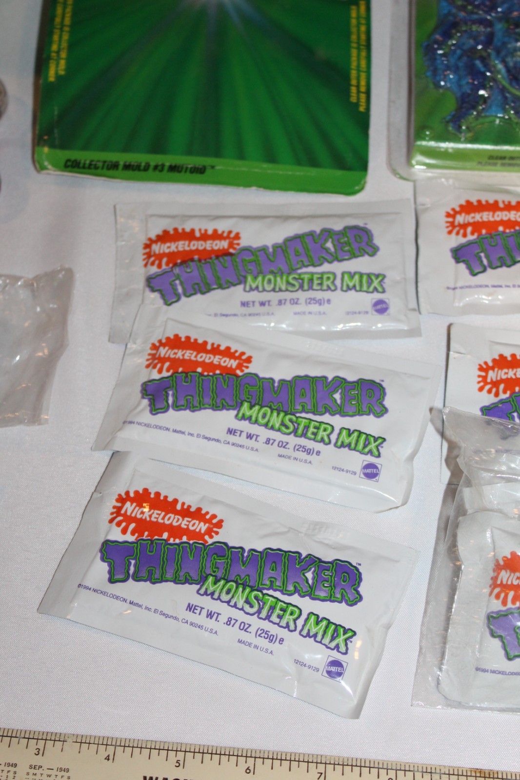 1990s Nickelodeon Thingmaker Monster Mix Mold packets Gooze Gak Splat & Floam
