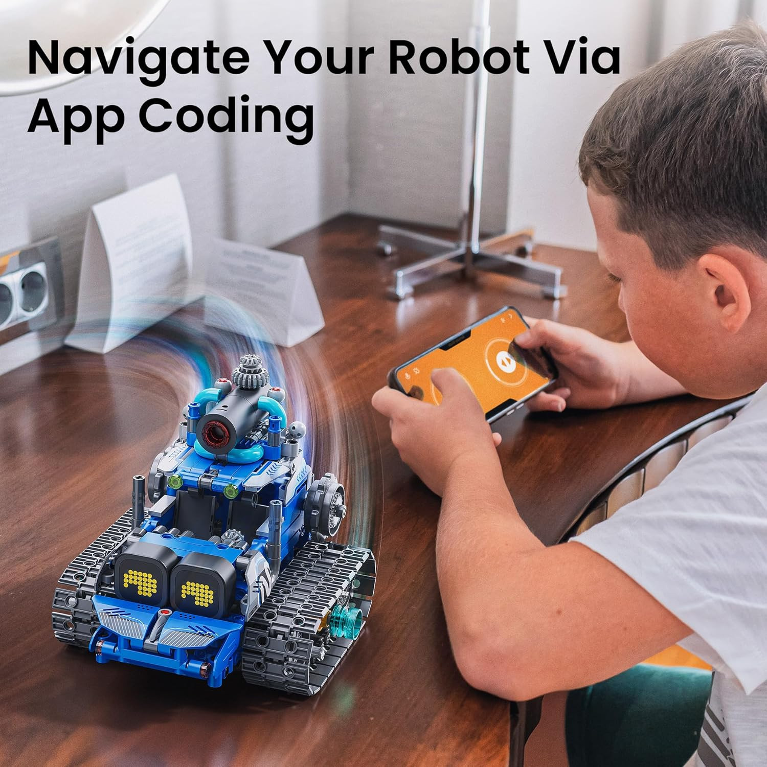 Sillbird STEM Robot Building Kit with Remote Control Gifts for Boys Ages 8-14, B