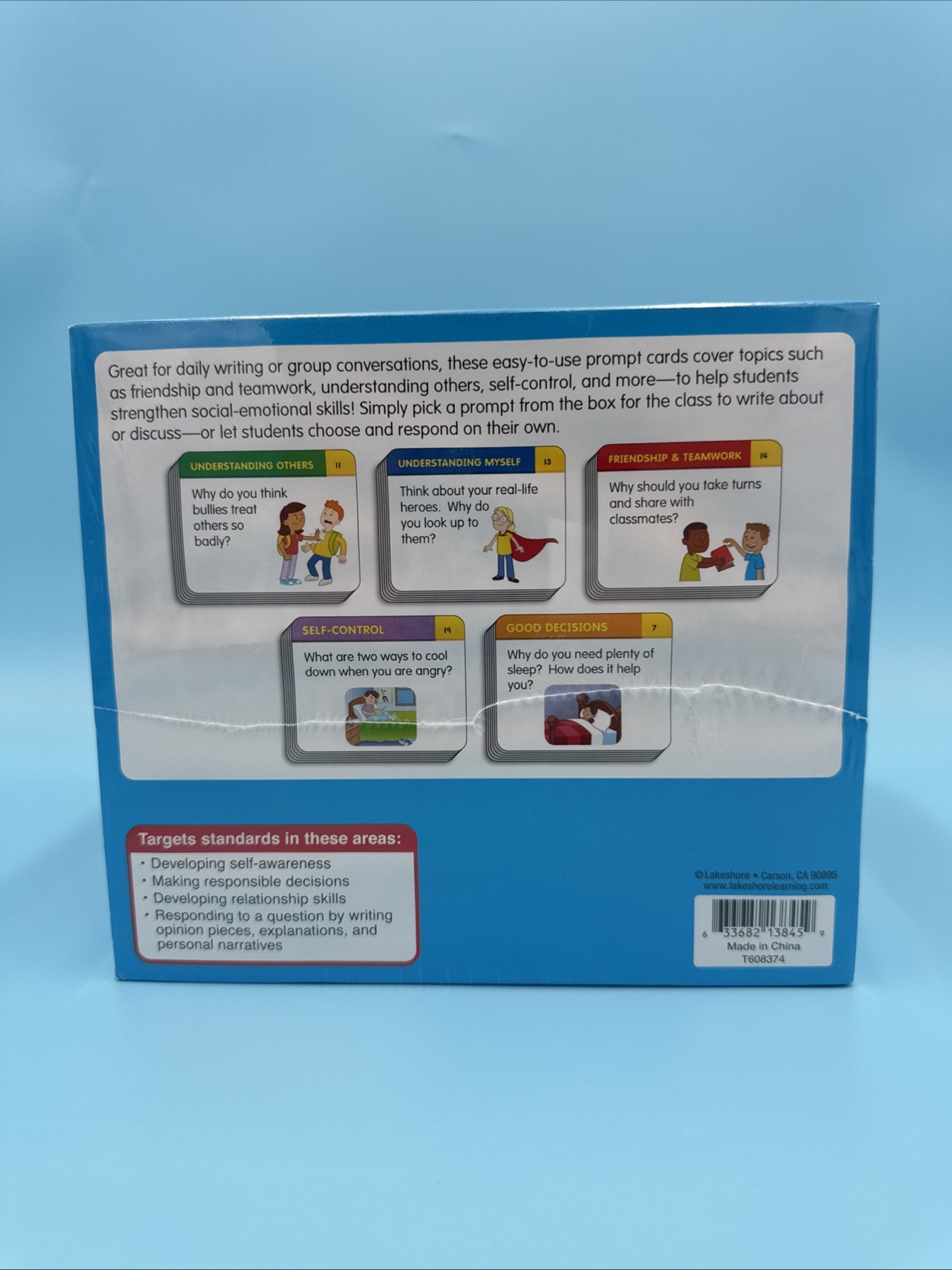 Lakeshore Grab & Write Social Emotional Prompts-grade K-2/100 Cards New!! EE117