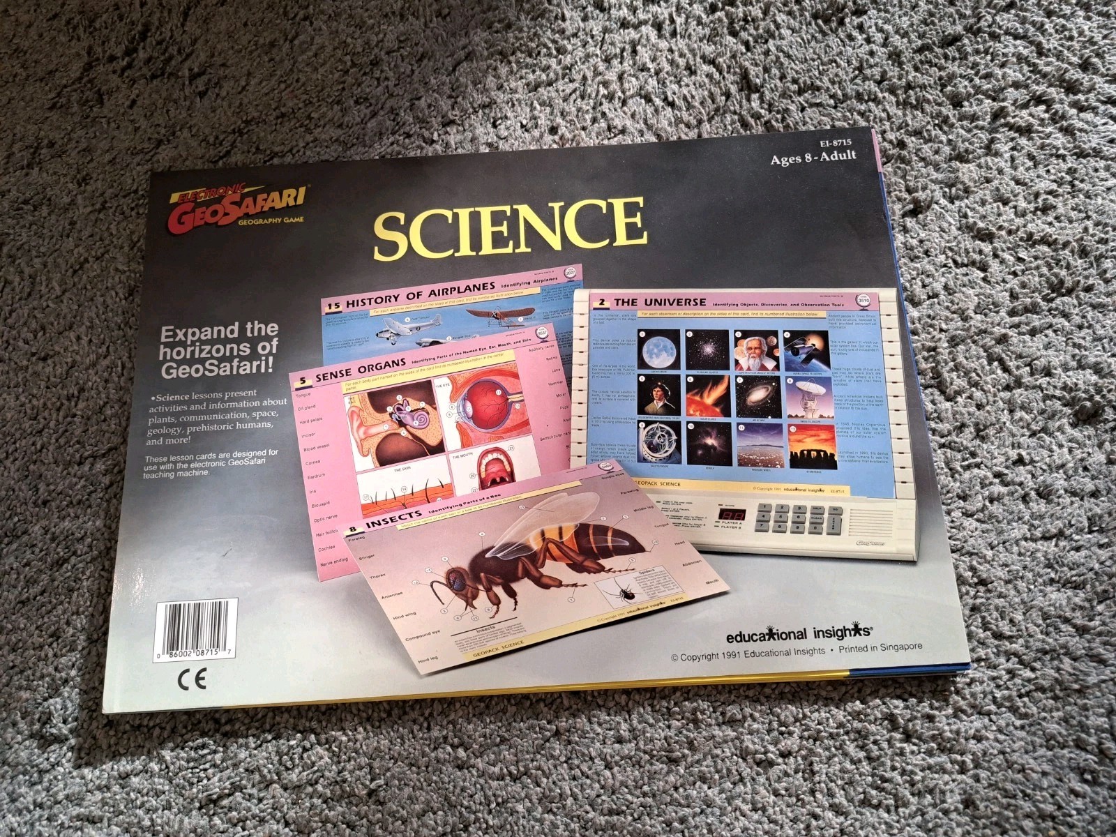 Electronic Geosafari 20 Lessons Science Cards Geography Game
