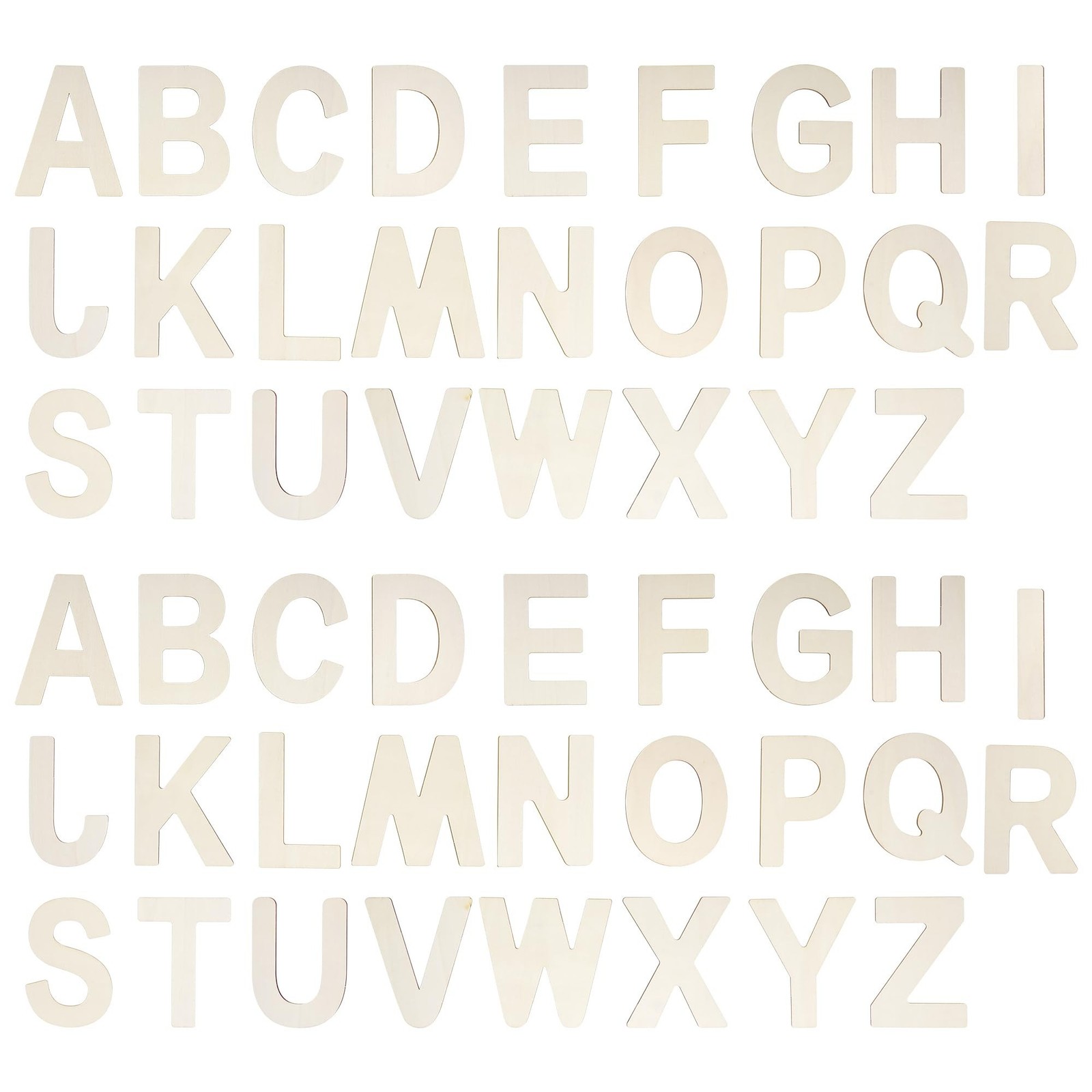 52 Pieces Wooden Alphabet Letters Wood Letter Sign 4 Inch for Crafts DIY Pain…