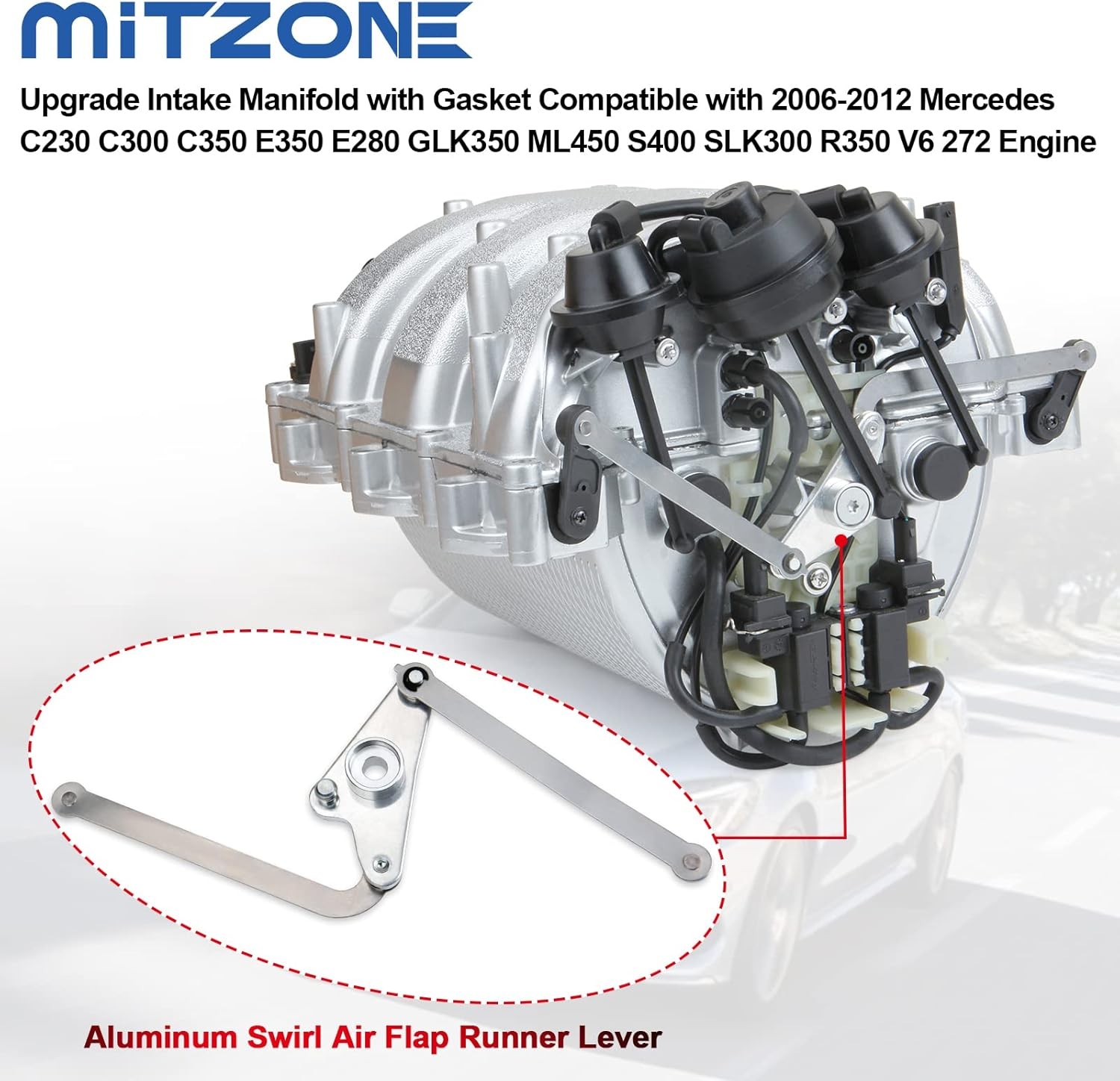 Intake Manifold with Gasket with Mercedes C230 C300 C350 E350 E280 GLK350 ML450