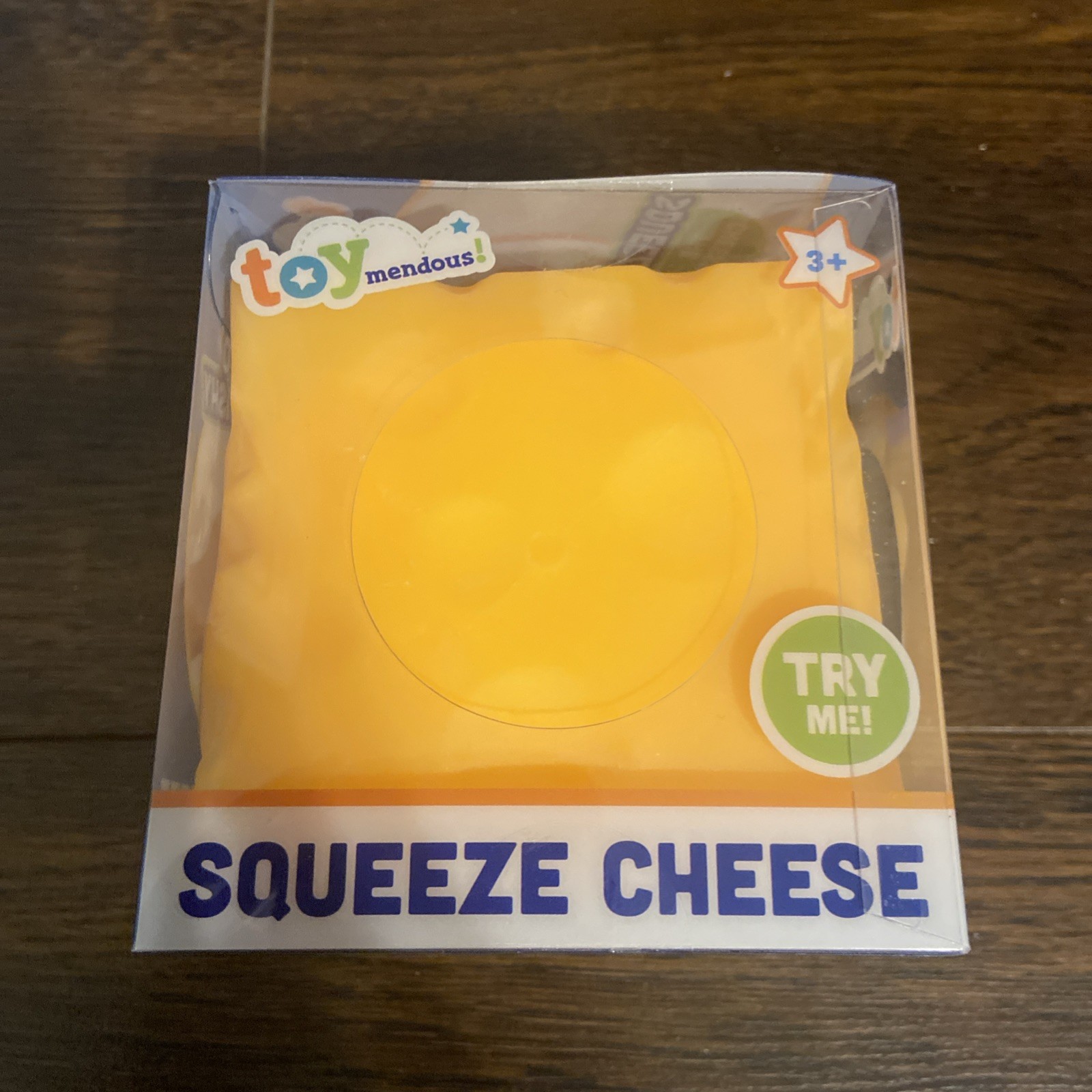 New Toymendous 3.5” Cube Squeeze The Cheese Sensory Squish Stress Relief FIRM