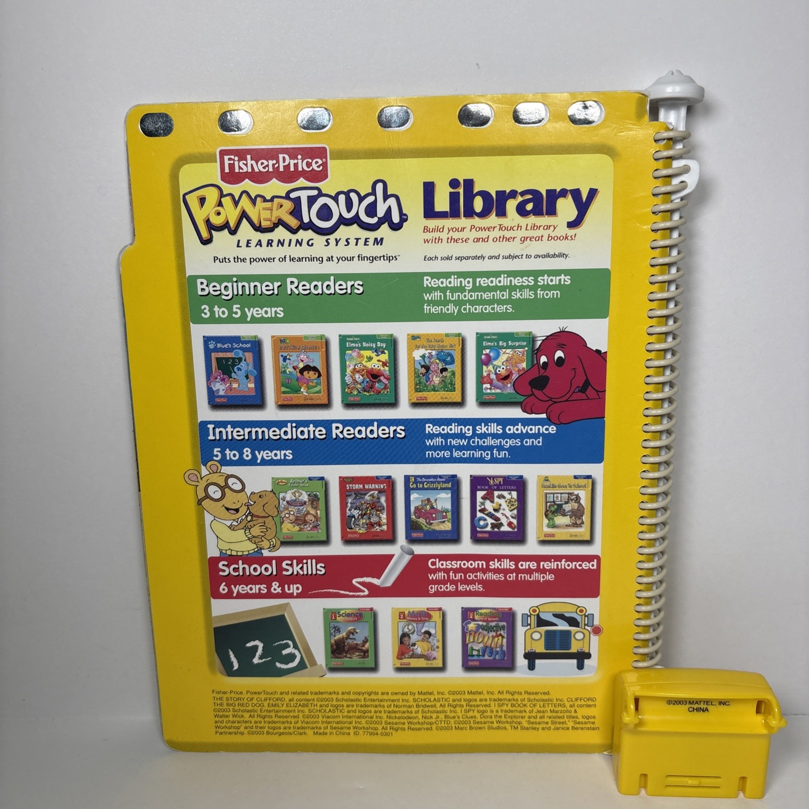 The Story Of Clifford The Big Red Dog Power Touch Book & Cartridge Tested Works!