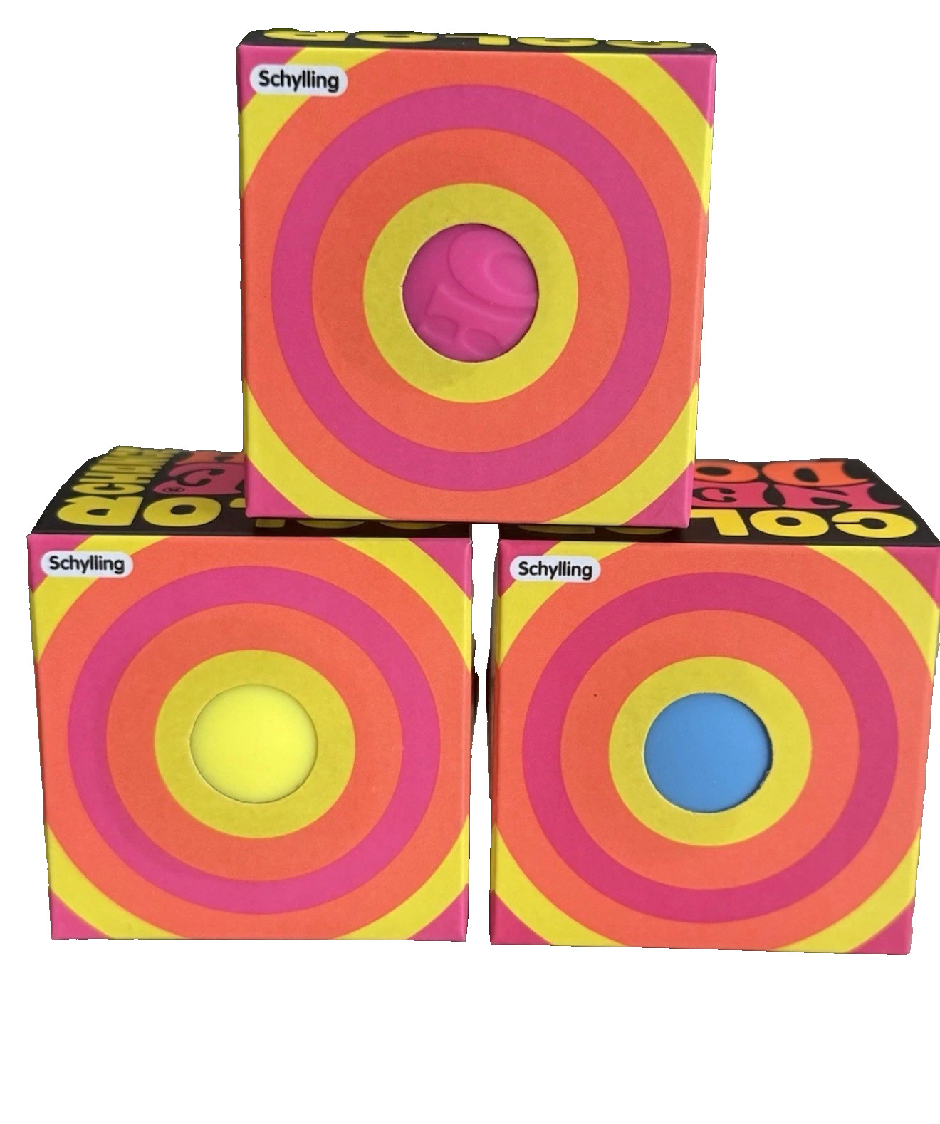 AUTH Schylling NeeDoh Color Change Squeeze Ball Stress Reliever Blue Pink Yellow