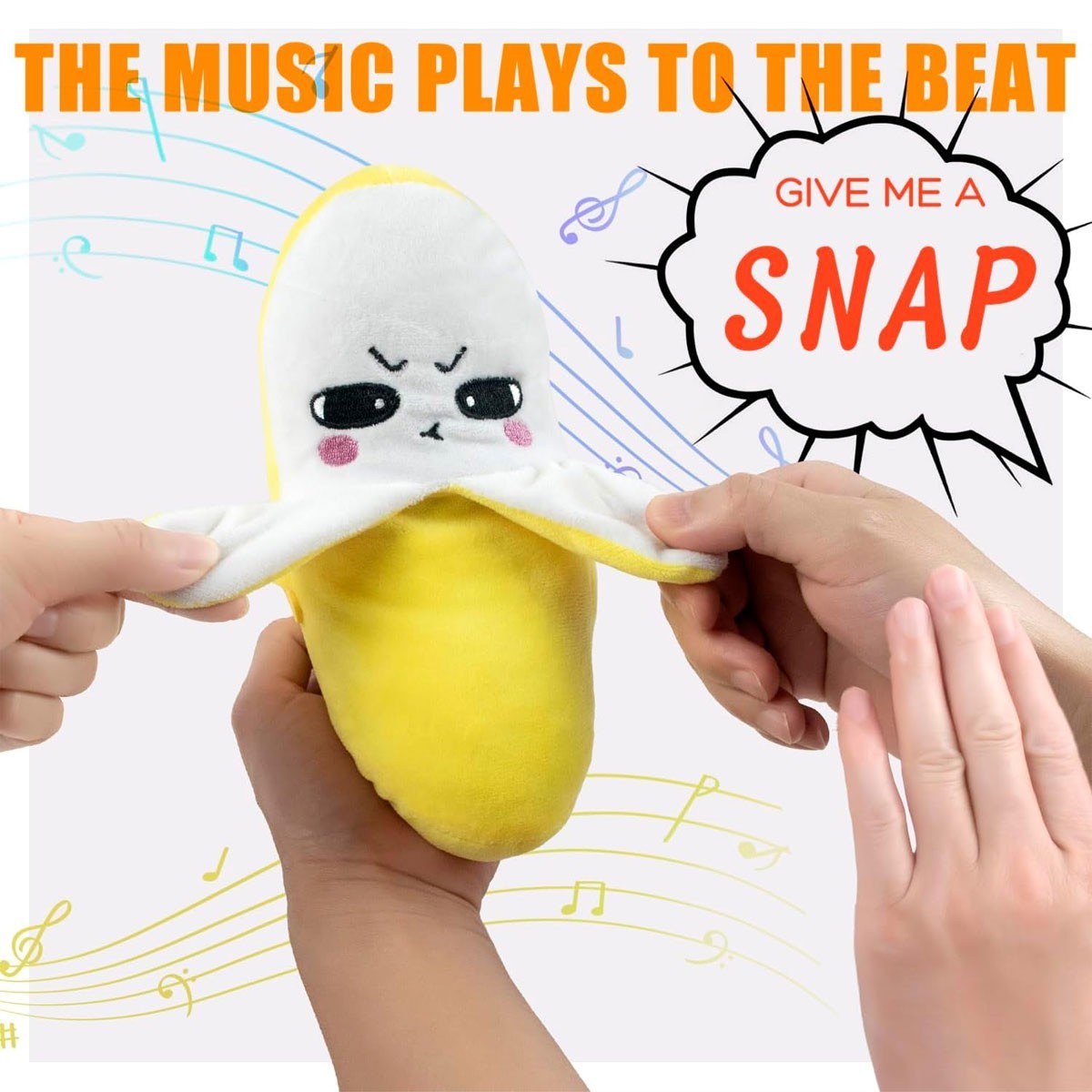 Interactive Musical Toy Fruit Sensing Beat Piano Plush Toy Electric Plush Toy US