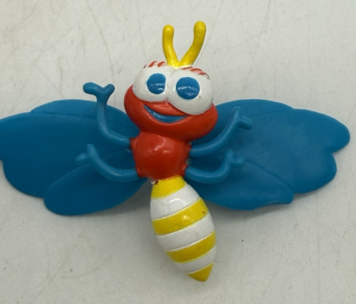 Bible Memory Butterfly Anthropomorphic Toy Insects Plastic Rubber Toy Bug VTG x5
