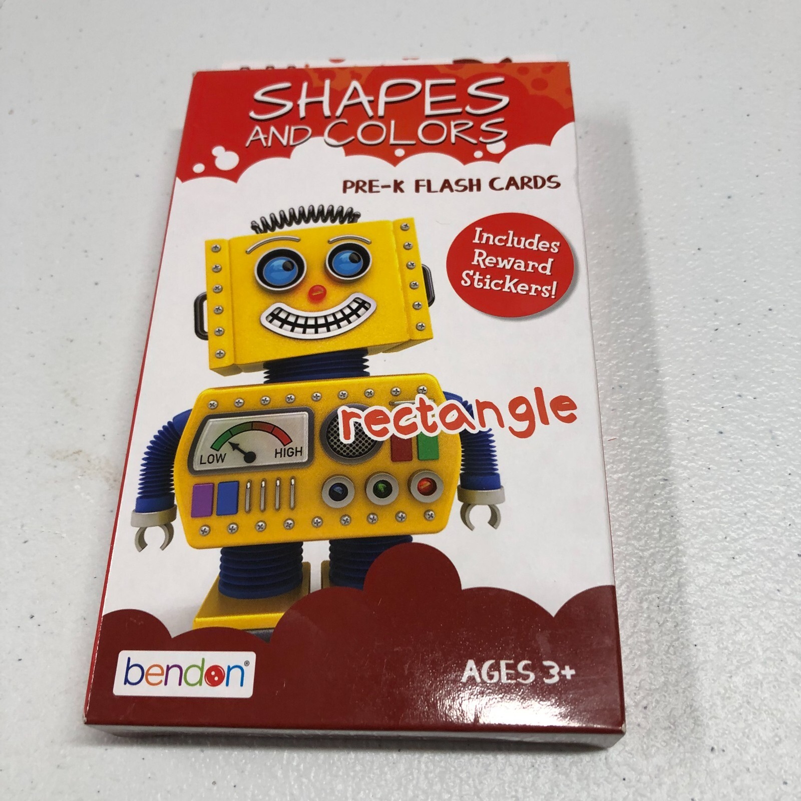 Bendon Shapes And Colors Pre-K Flash Cards set of 36 New Includes Reward Sticker