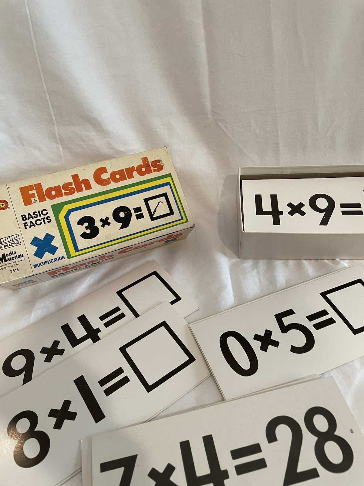 Vintage Media Materials Multiplication Flash Cards – Set Of 100 Educational Math