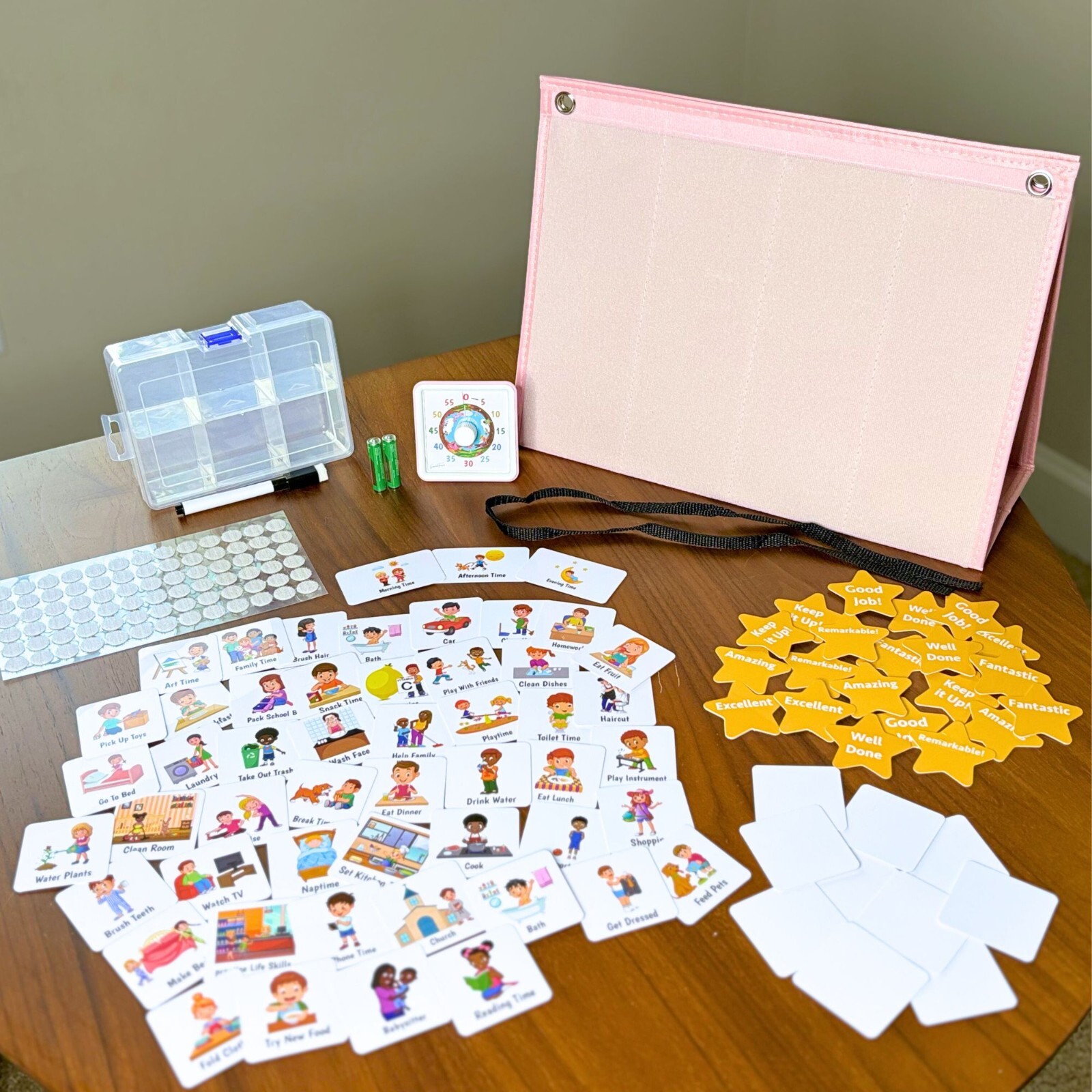 Visual Schedule for Kids & Visual Timer Reward Chart for Kids Autism Sensory Toy