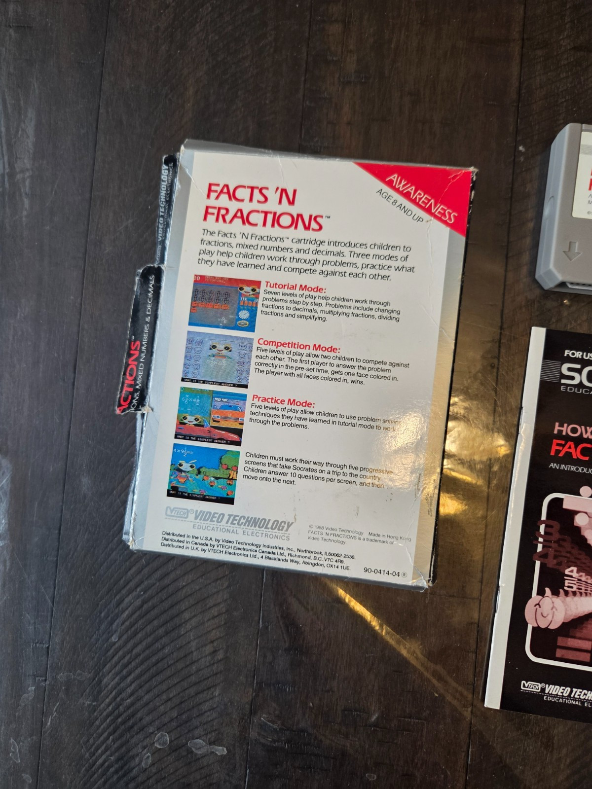 *LOT OF CIB 2!* VTECH Socrates Memory Mania Facts ‘n Fractions Games CIB