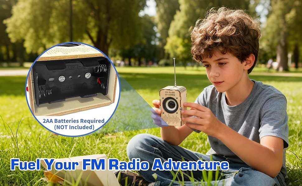 DIY FM Radio Kit for Kids 6-14 Electronics, Science & Circuit Project Nice Gift