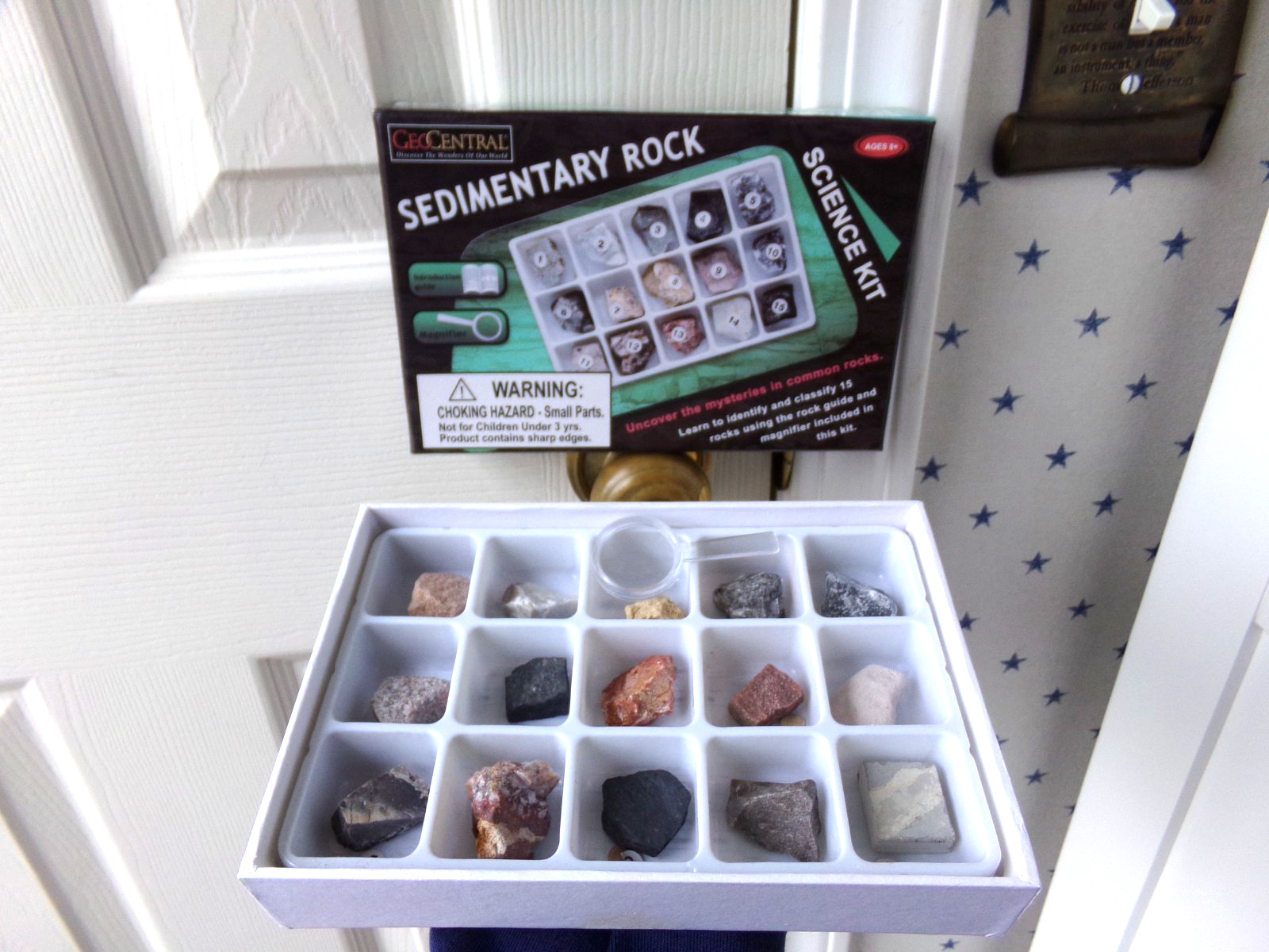 FLAWS Sedimentary Rocks Science Kit GeoCentral 15 Rocks Ages 8+ Magnifying Glass