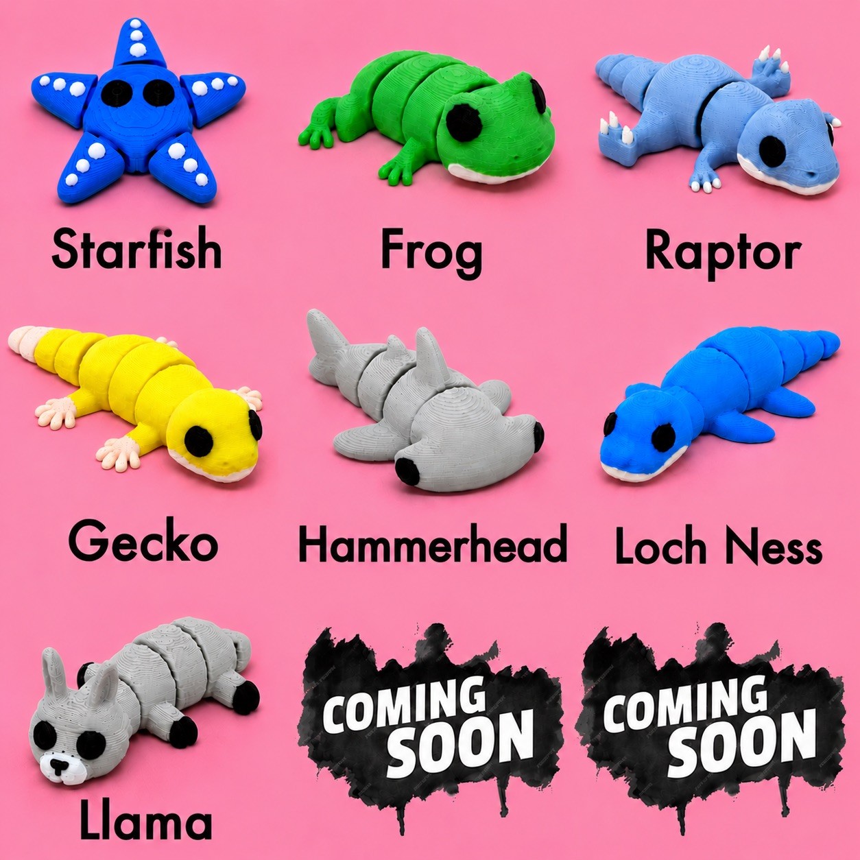 Mini Pocket Pets 300 Mystery Pack: Sensory Fidget Animal Toys – 3D Printed PLA