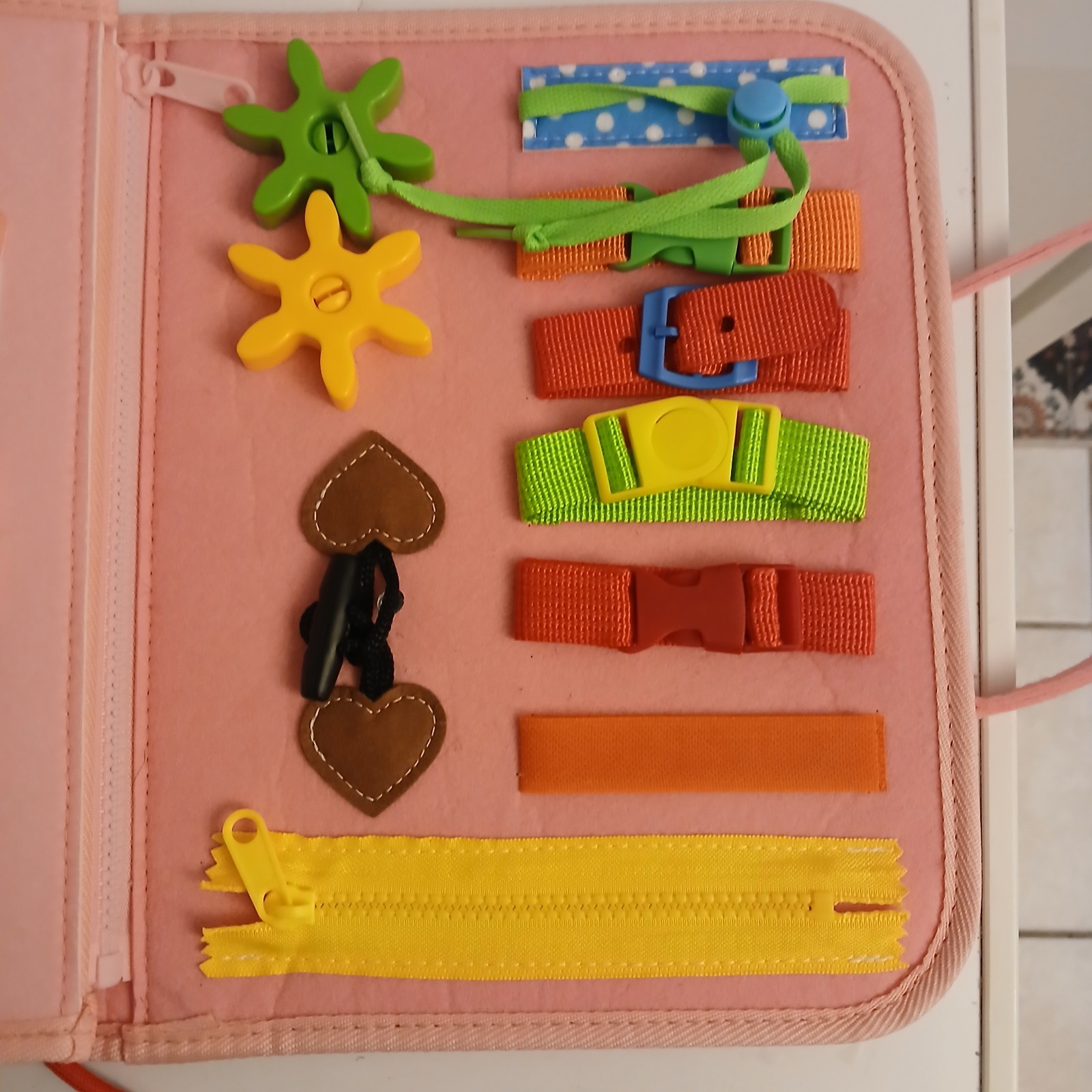 Unicorn Felt Quiet Busy Book Toddler Learning ABC Alphabet Shapes Animals Zipper