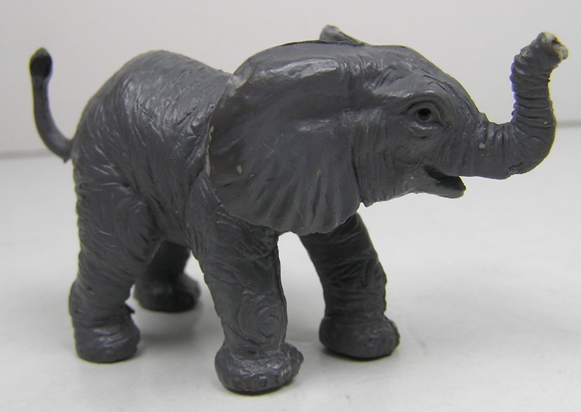 Safari Ltd. Gray Elephant 2.5″ Long Plastic Animal Toy Figure China