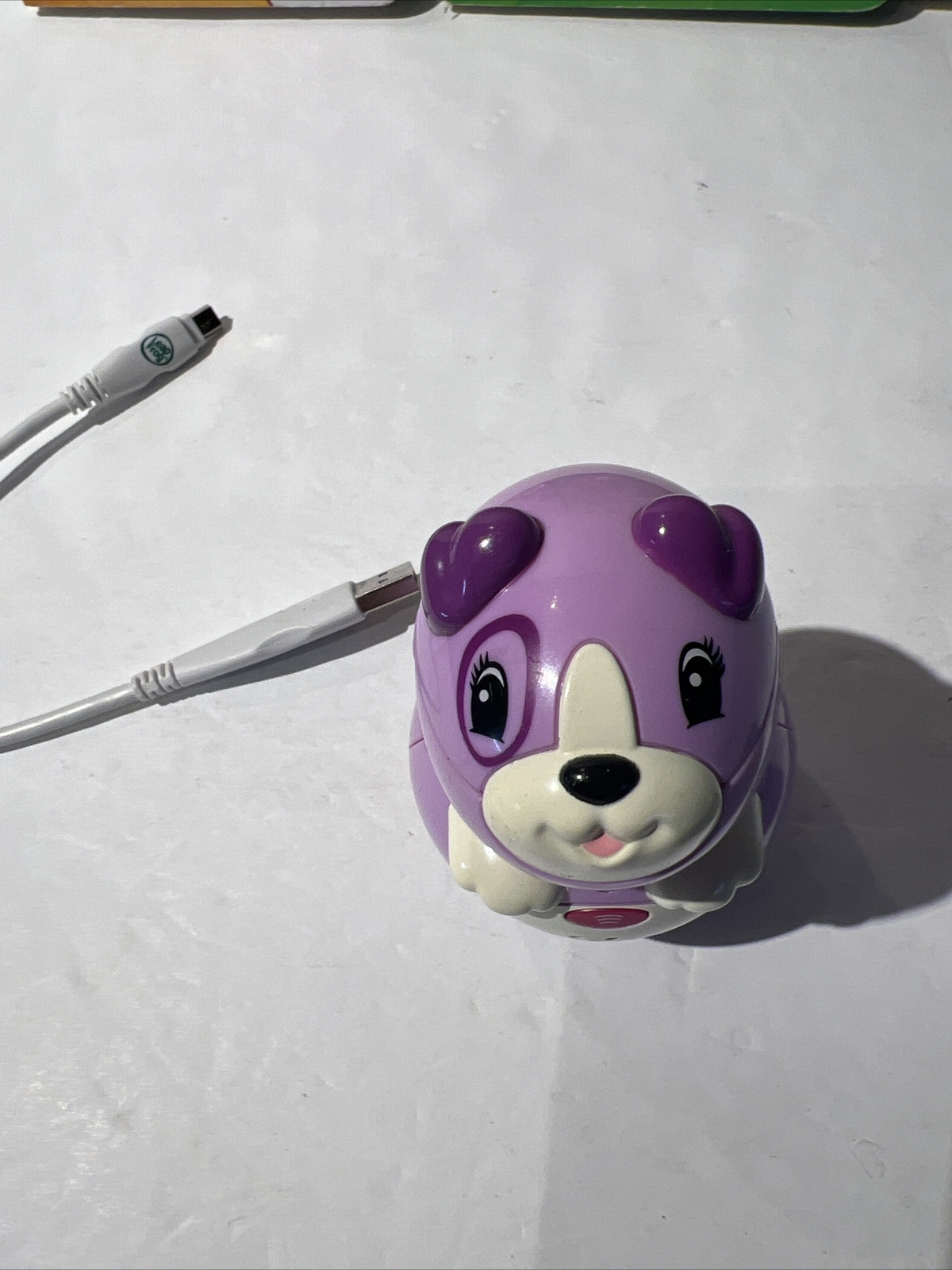 Leap Reader Junior Purple Puppy Reader Learn To Read Lot Books/Power Cord Works.