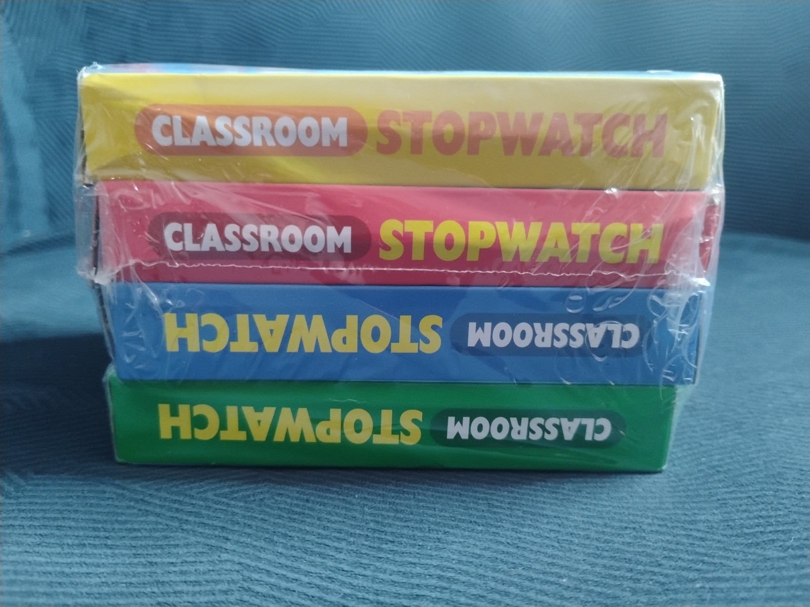 LAKESHORE CLASSROOM LEARNING STOPWATCH 4 PACK – YELLOW – RED – BLUE & GREEN