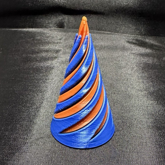 Tactile Sensory Spiral Cone Fidget Toy Set Blue & Orange, Ages 12M-16Y