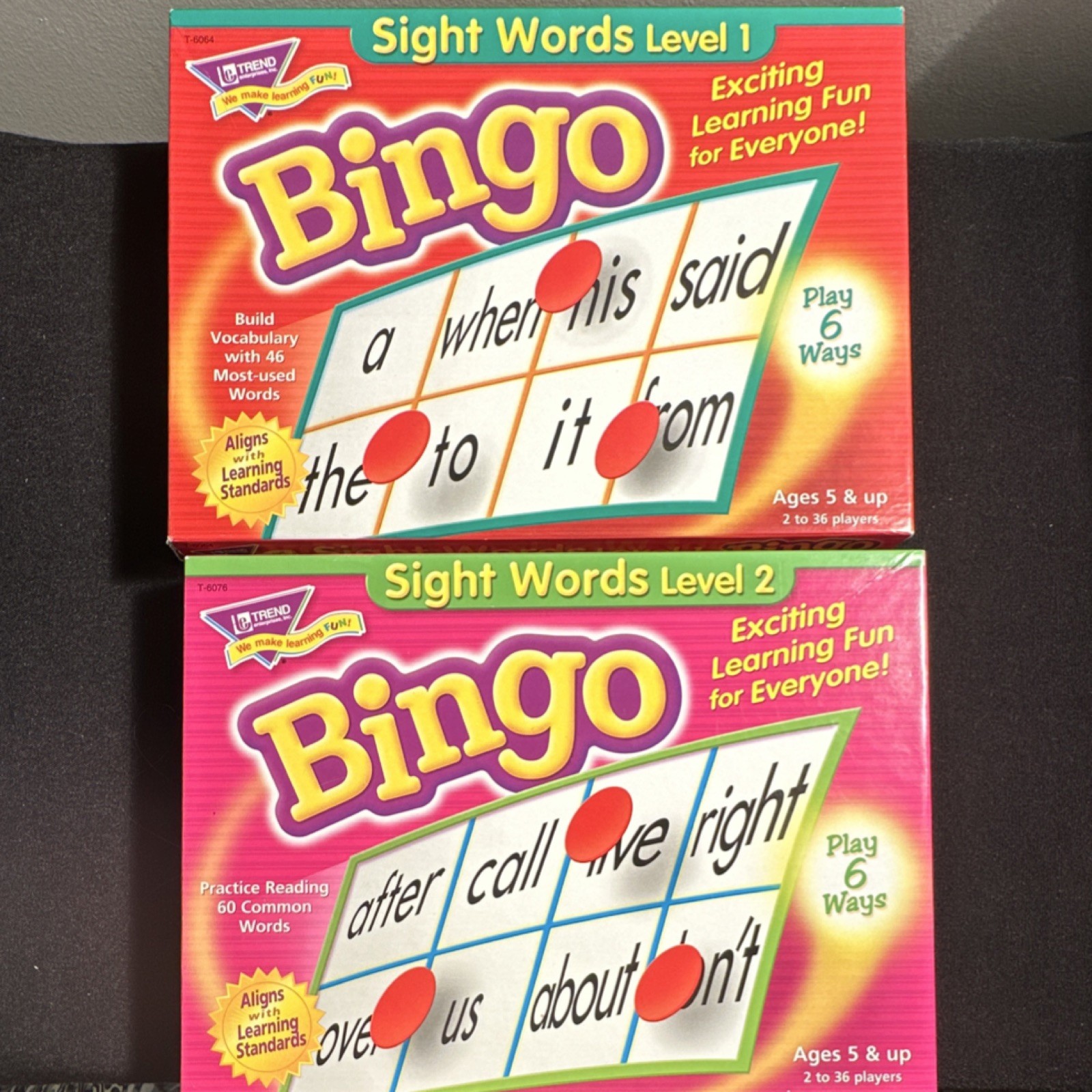 TREND Enterprises Sight Words Bingo Level 1 & 2 Educational Game Ages 5 & Up