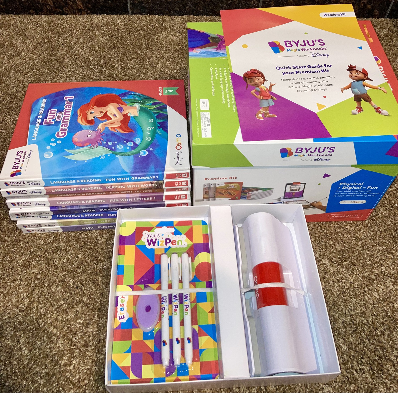 BYJU’S Learning Kits: Disney, 2nd Grade Premium Edition (App + 8 Workbooks)