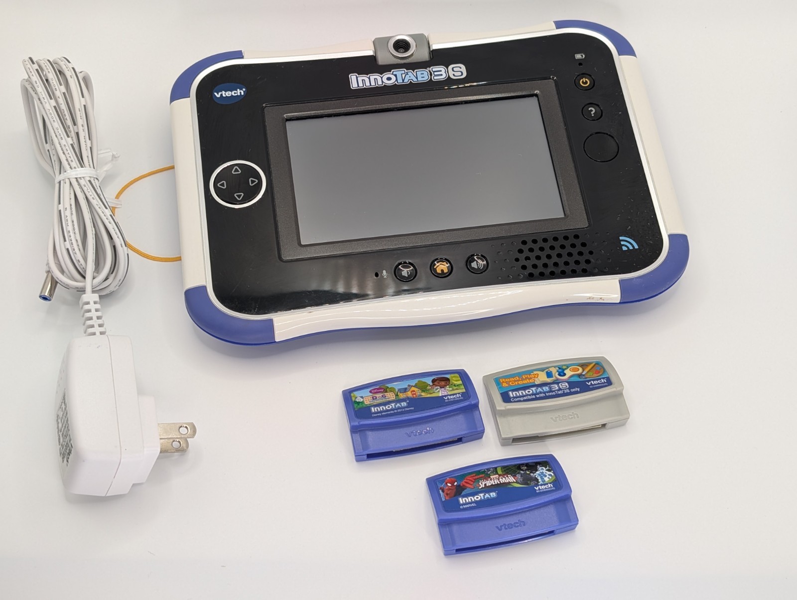 VTech InnoTab 3S Boys Blue Kids French Edition Learning Tablet W/3 Games Tested.