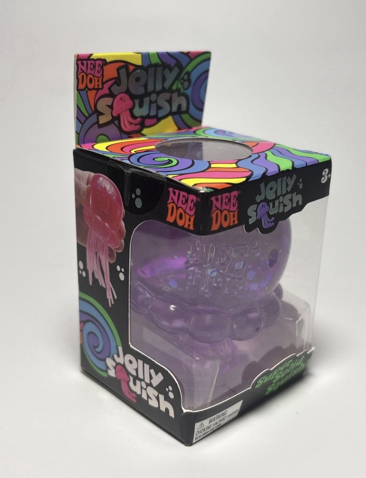 Needoh Jelly Squish Purple Jellyfish Squishy Toy Schylling NEW SEALED AUTHENTIC