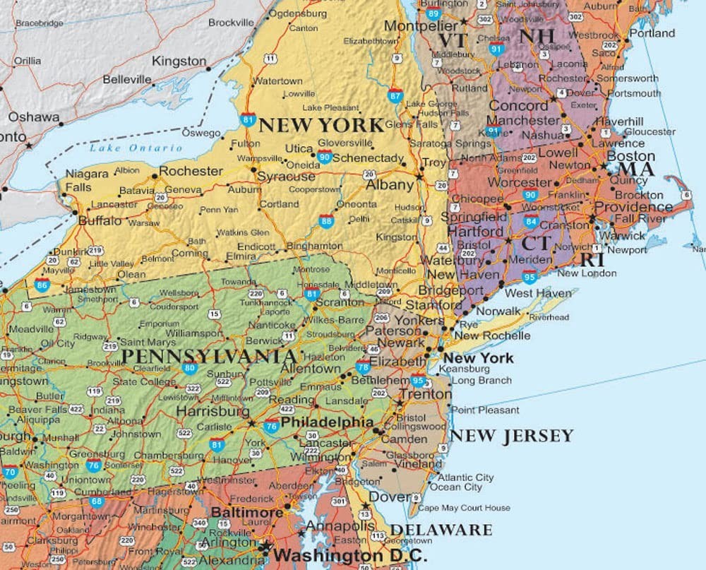24×36 Classic 3D World & USA Wall Map Set – Laminated Educational Decor