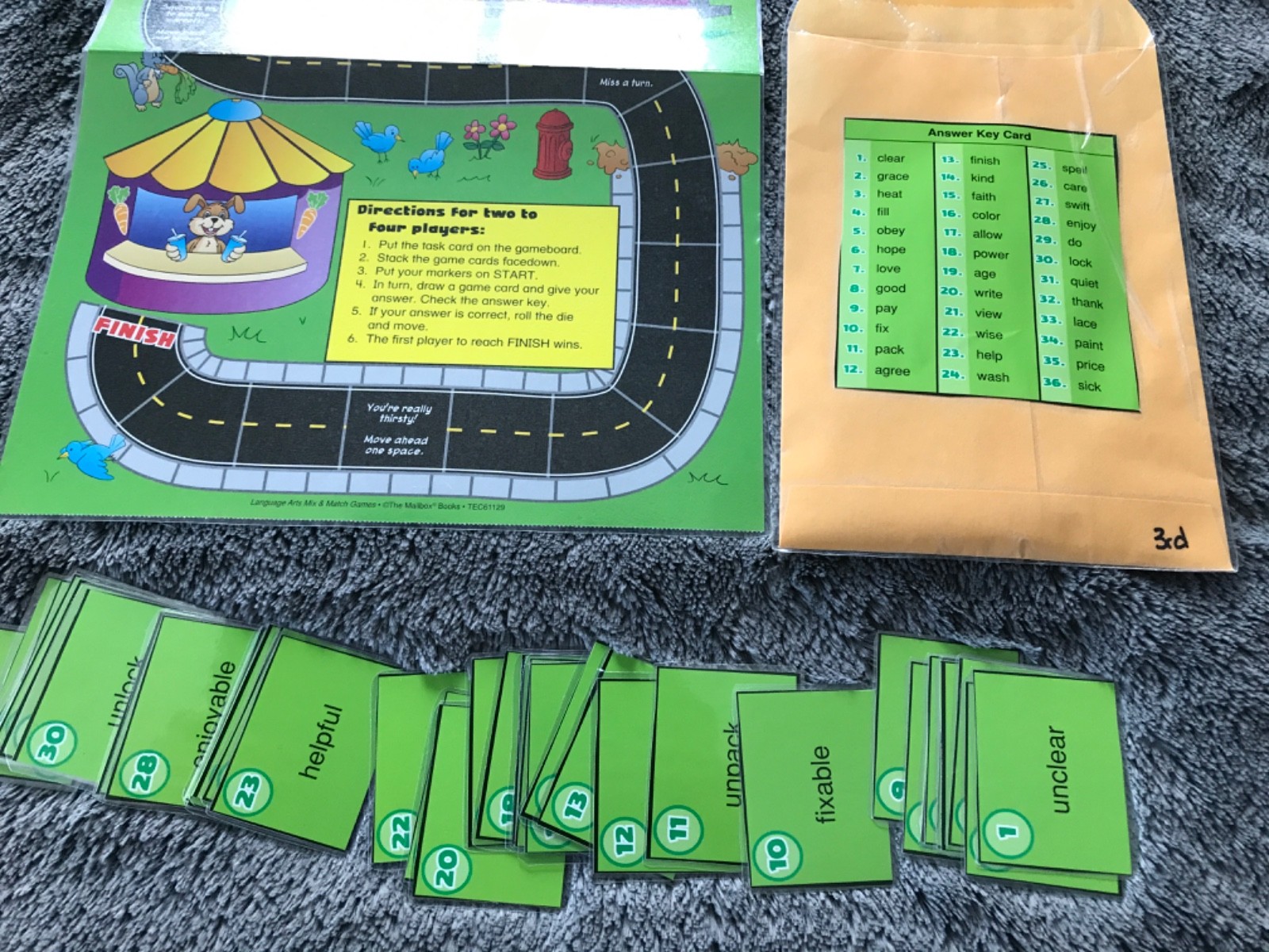 Carrots Shake to go! Base words lang arts teacher game resources 3rd grade