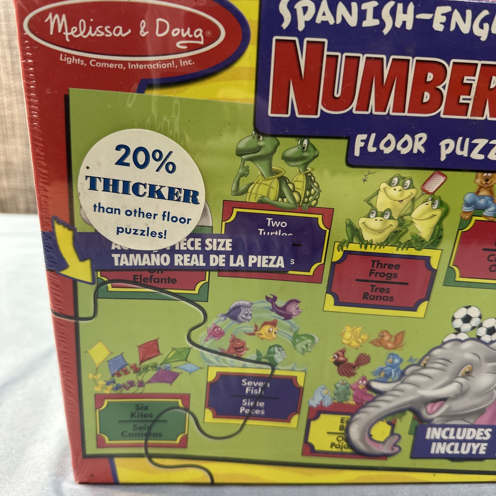 NEW SEALED Melissa & Doug Spanish English Numbers Floor Puzzle 24 Pieces 2X3 FT