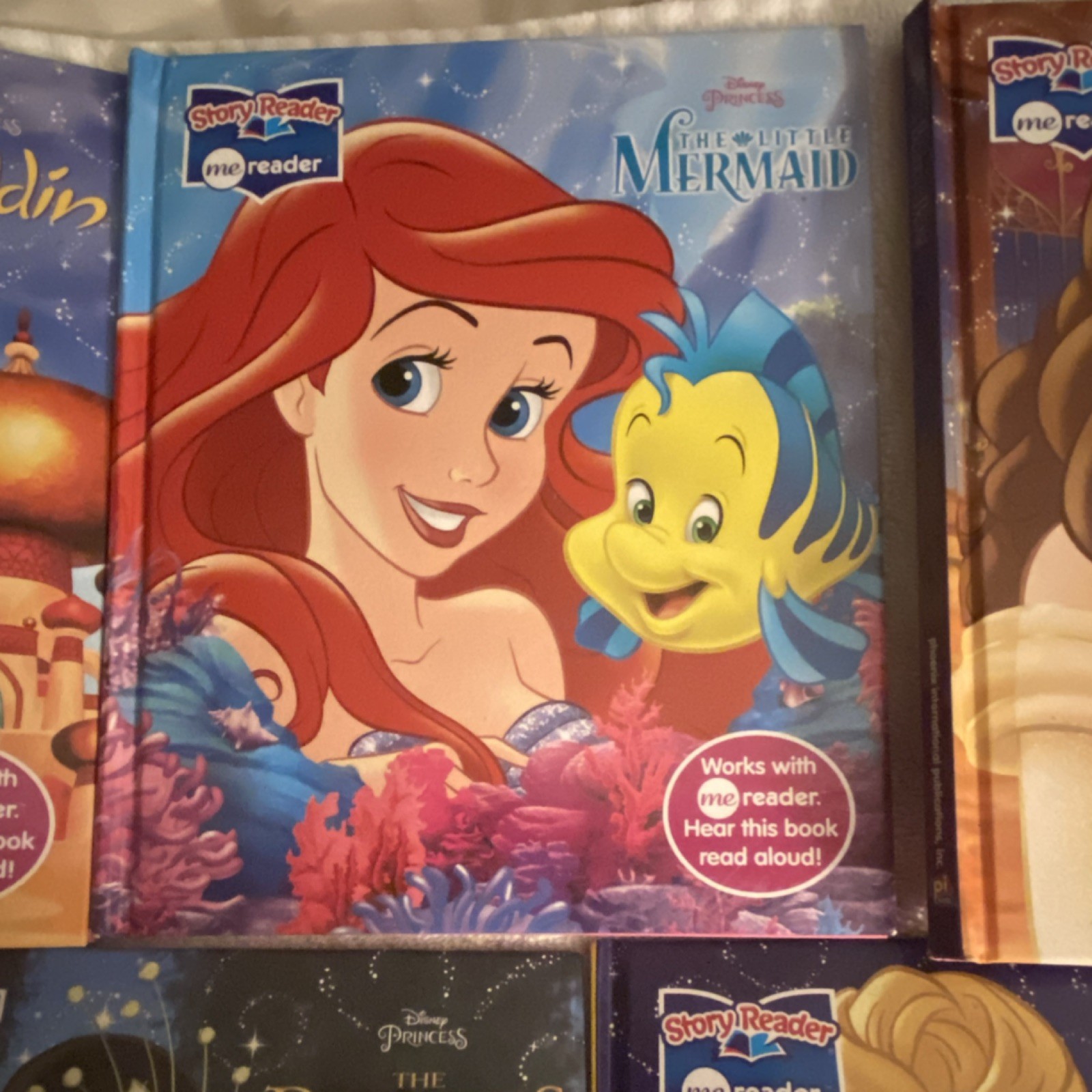 Story Reader meReader Disney Princess Books Set Aladdin Little Mermaid