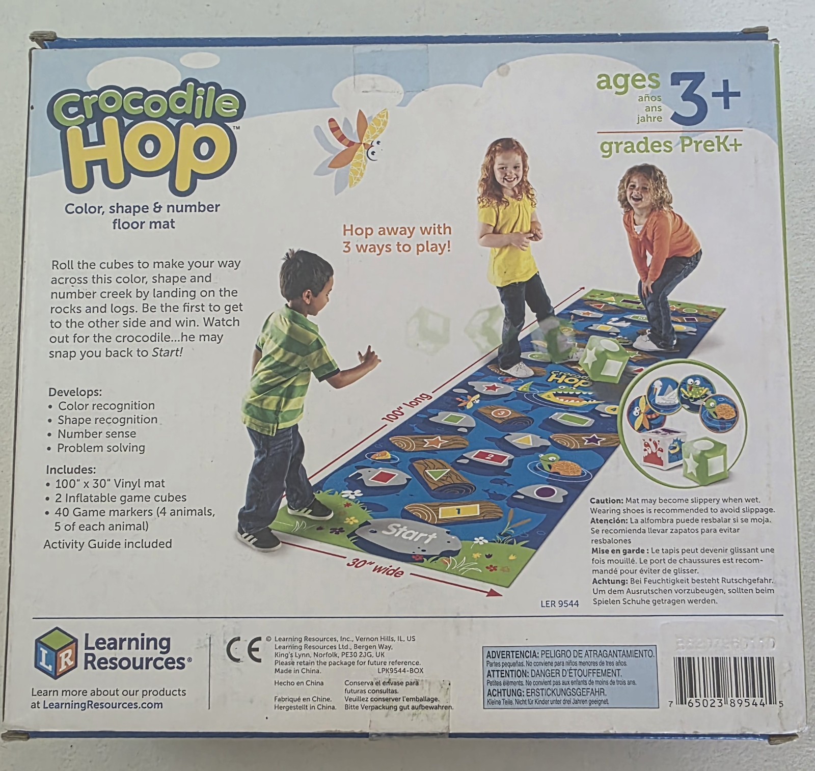 CROCODILE HOP Floor Game Early Learning Skills Learning Resources COMPLETE