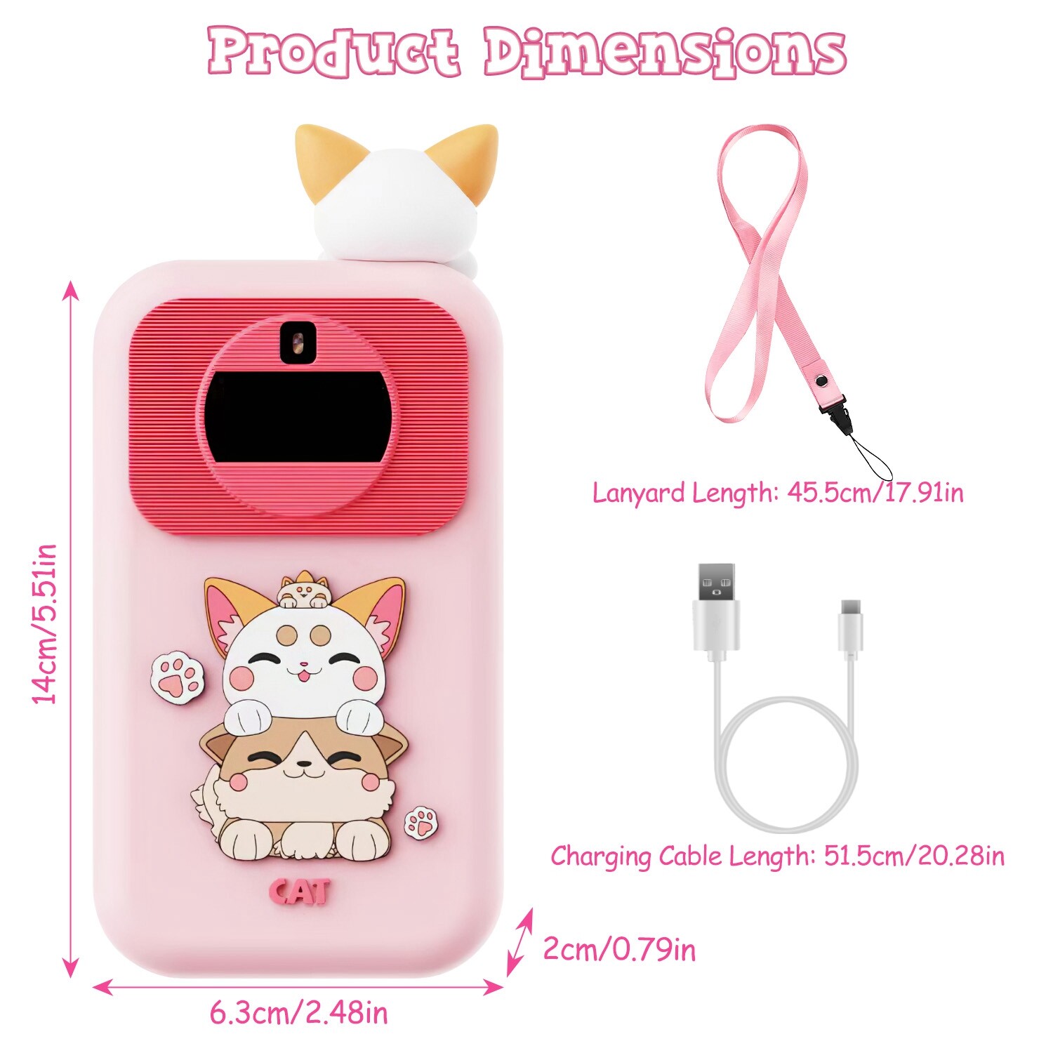 Shockproof Kids Smart Phone for Girls Boy Ages 3-9 Touchscreen Dual Camera Phone
