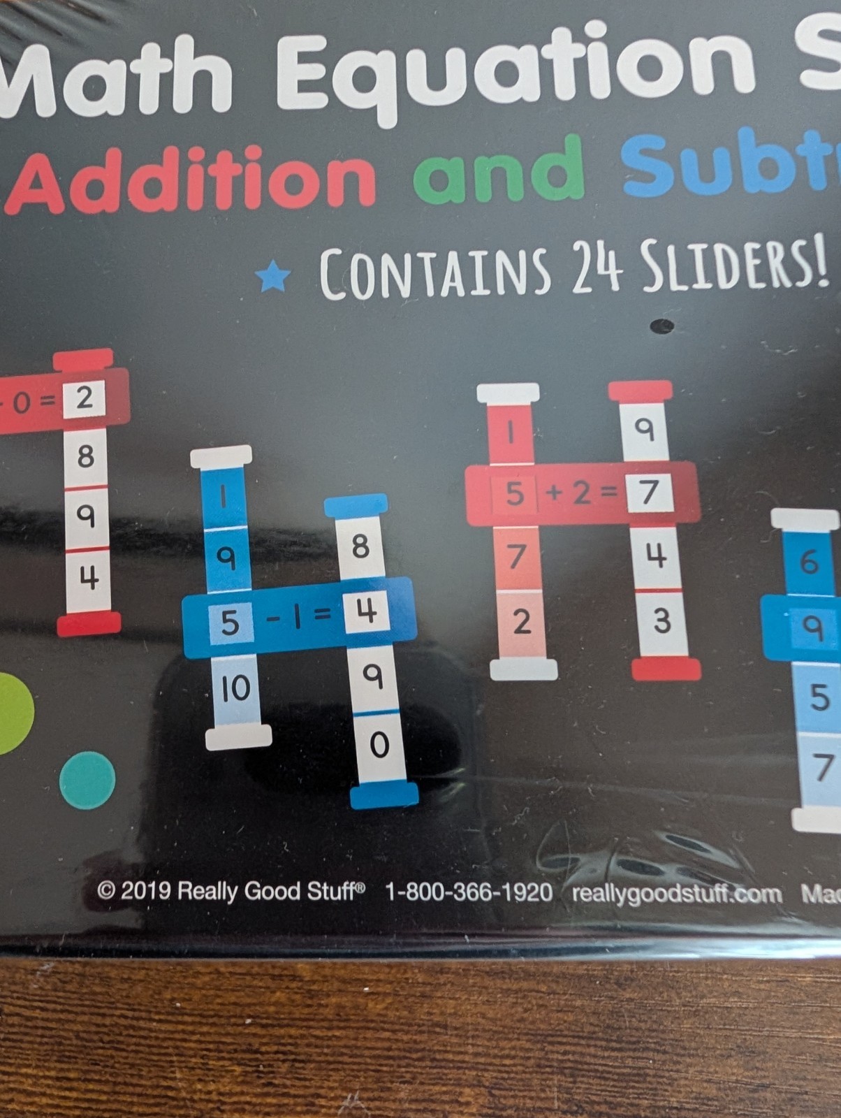 Really Good Stuff Math Equation Sliders designed for addition and subtraction…