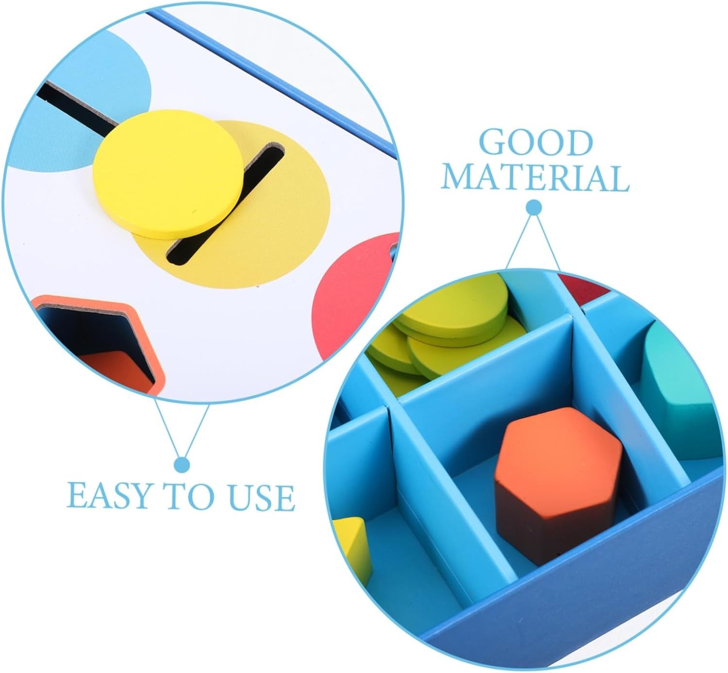 1 Box Wooden Color Shape Sorter Box for Montessori Educational Learning Color