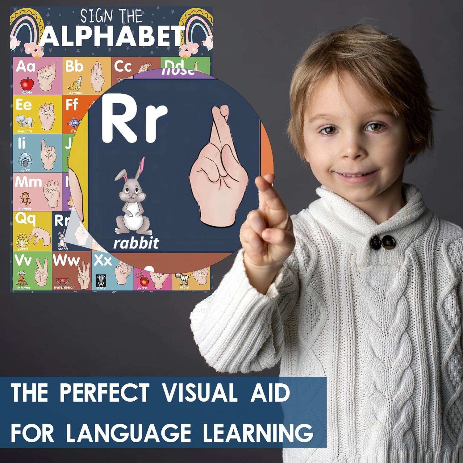 24 ASL Posters for Kids – Alphabet, Numbers, Colors, Seasons